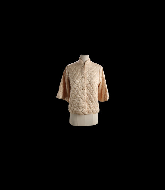 Vintage Women evening Beige Jacket / Estimated Era 1950s - 1960s by Ro-Vel Loungewear
