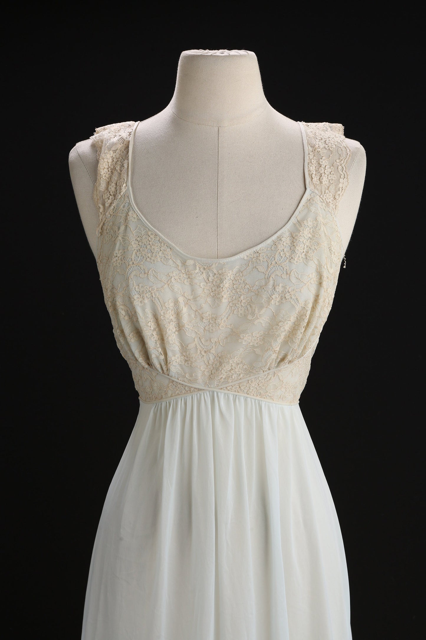 Vintage Women Blue Slip Nightgown Dress