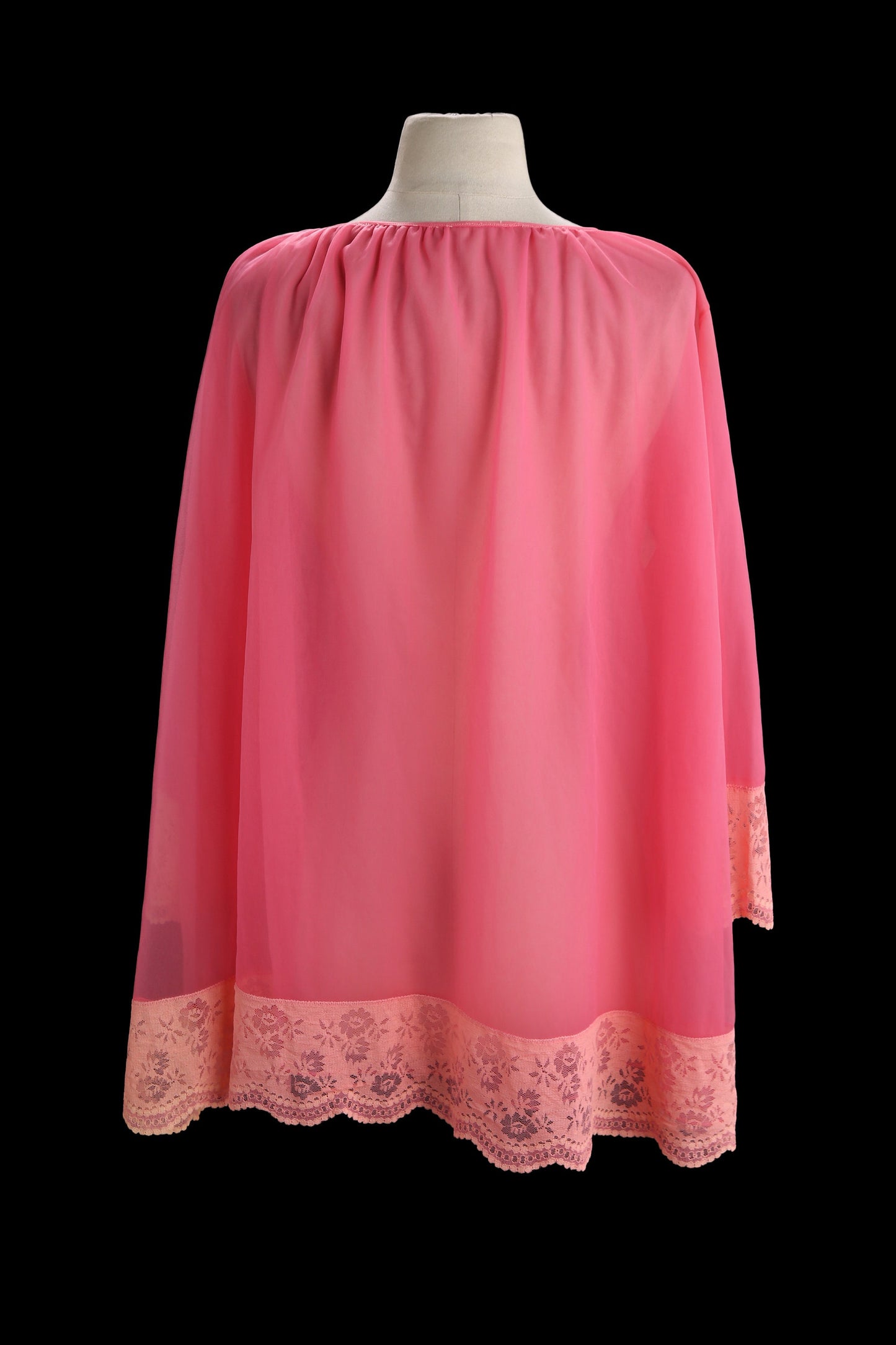 Vintage Women Pink Nightgown Blouse