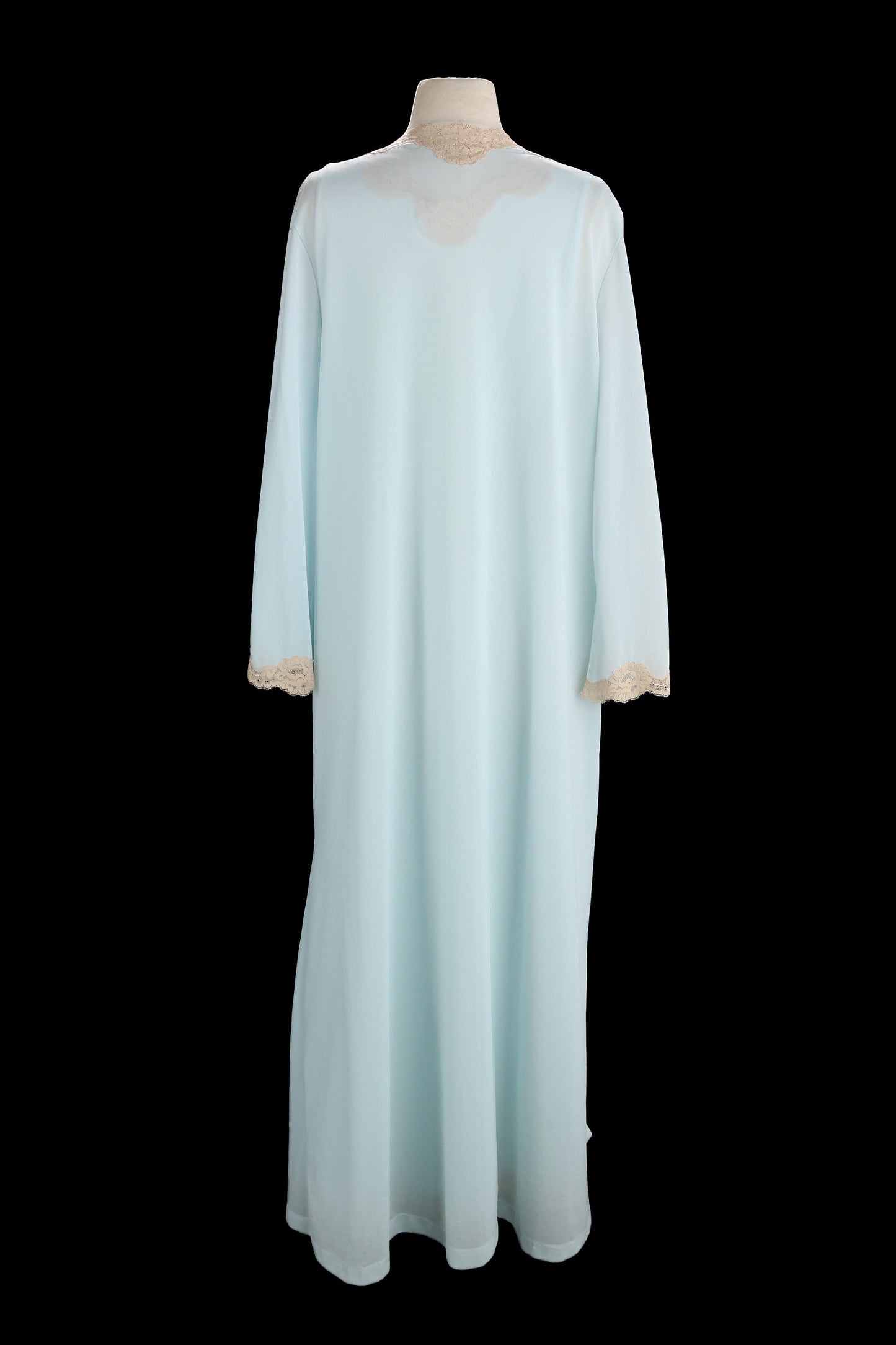 Vintage Nightgown Sleeping Blue Set / Dress and Robe