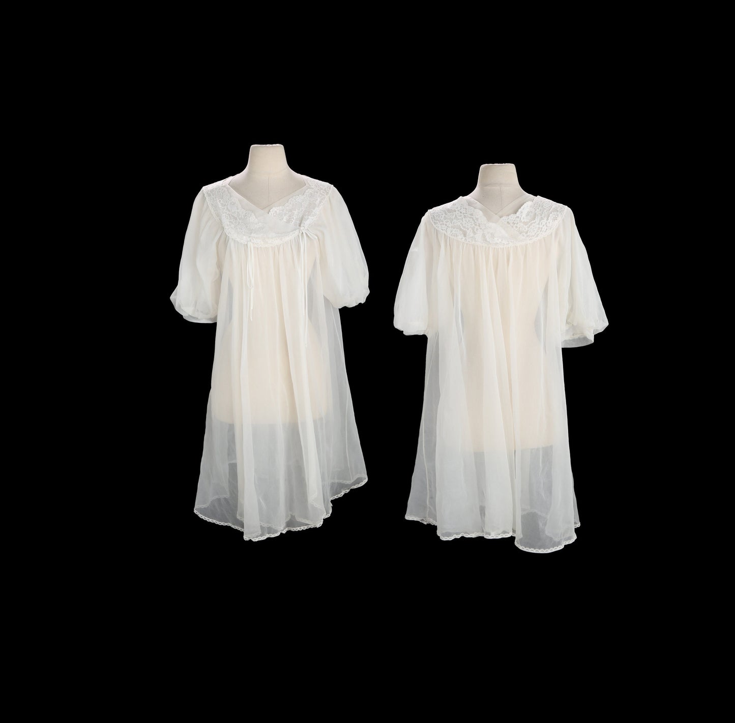 Vintage White Nightgown Blouson