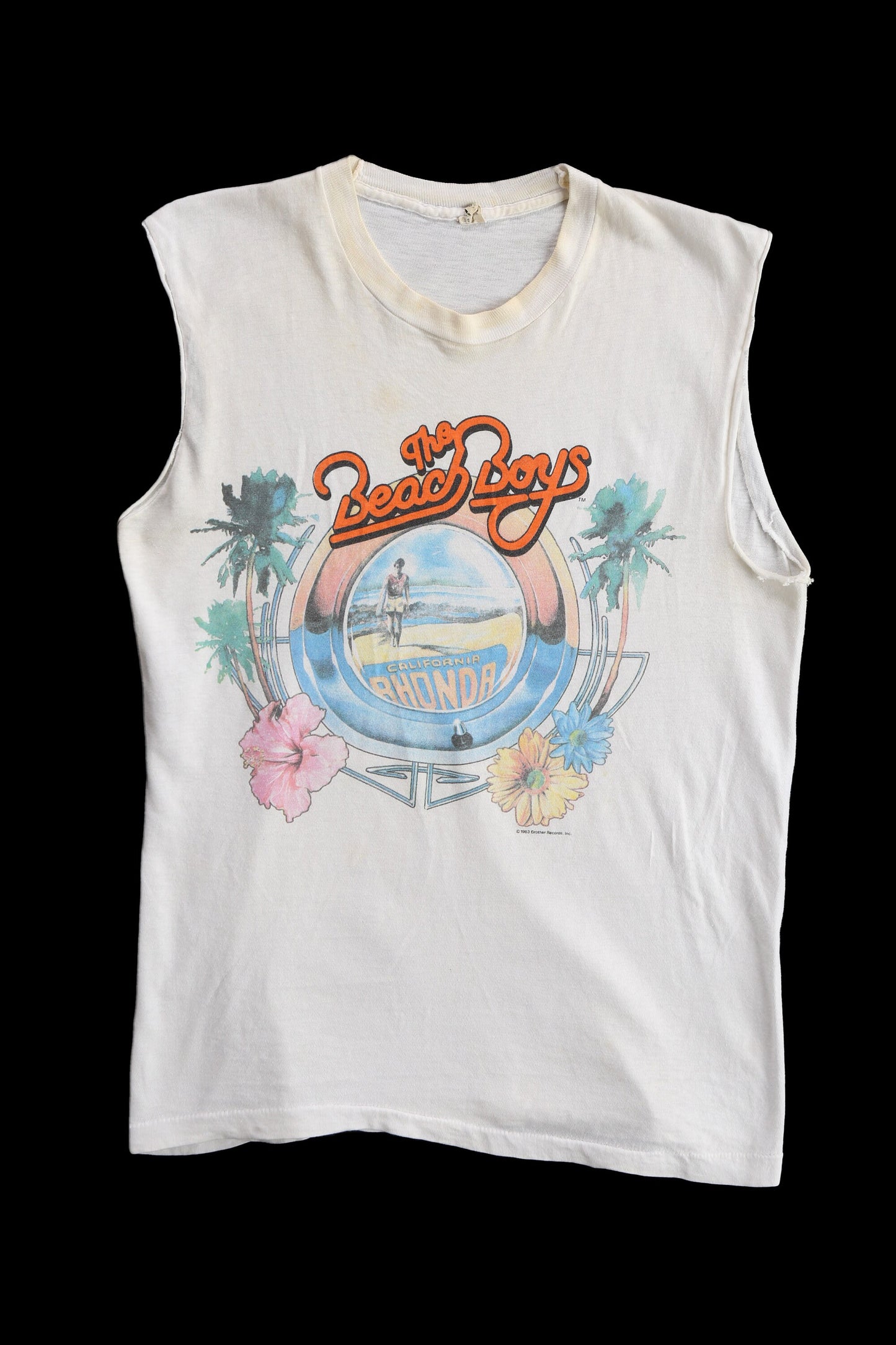 The Beach Boys Vintage Sleeveless White Graphic T-shirt