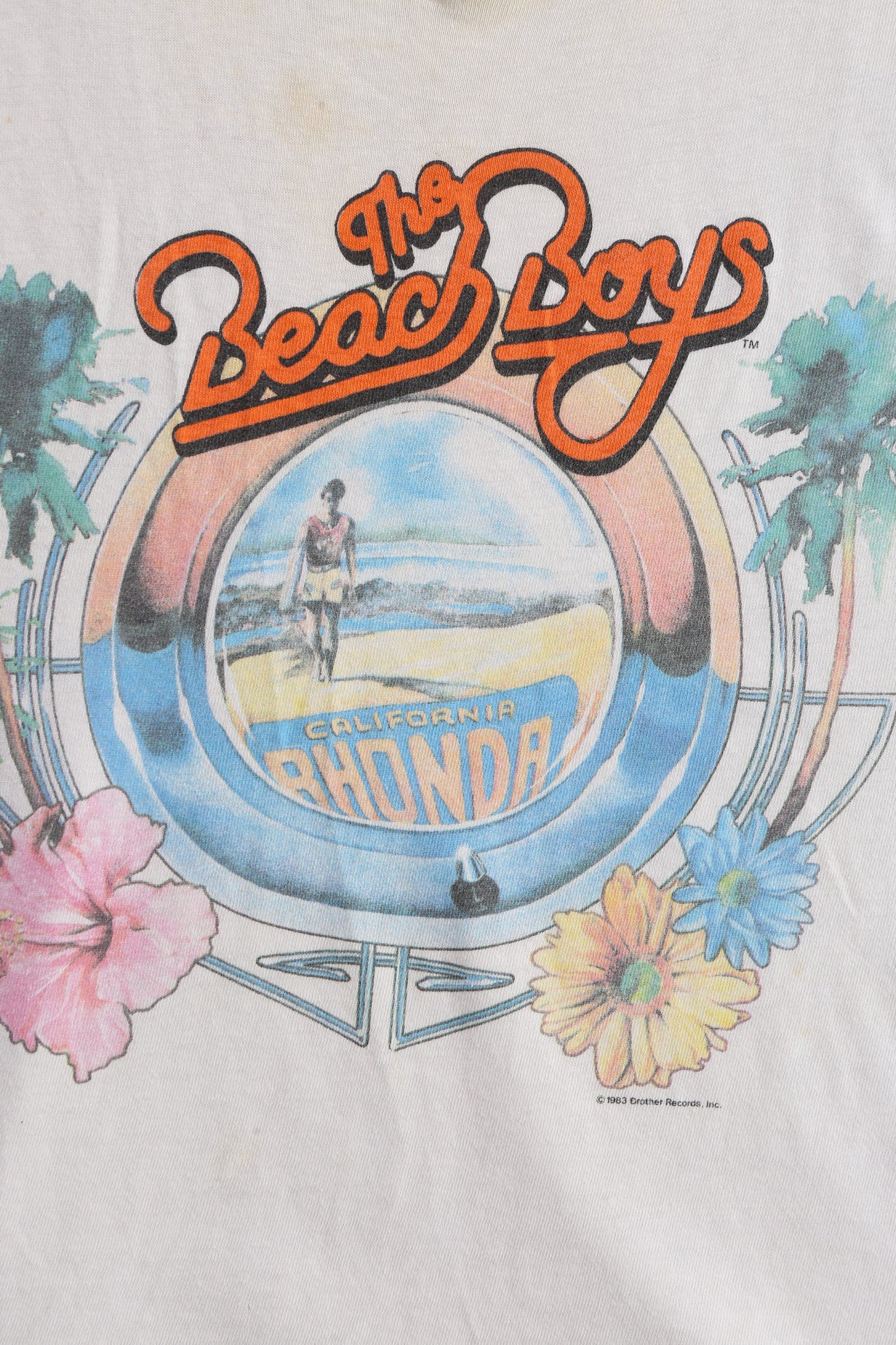The Beach Boys Vintage Sleeveless White Graphic T-shirt