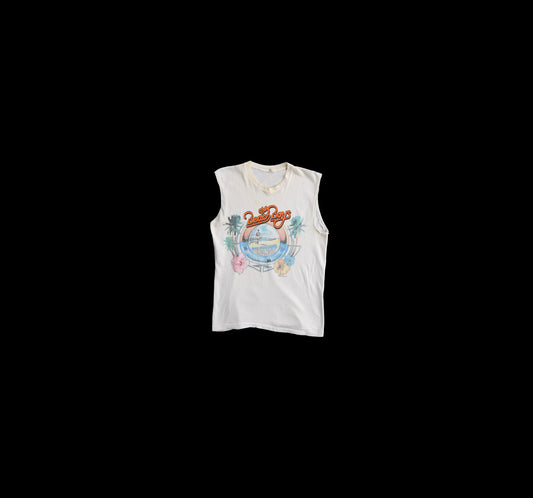 The Beach Boys Vintage Sleeveless White Graphic T-shirt