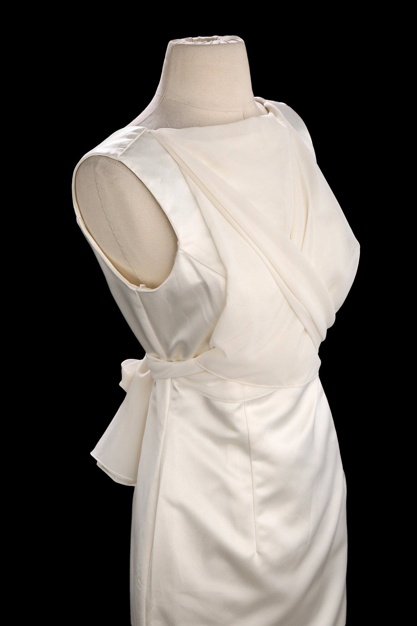 Vintage Women White Evening Dress by Scott McClintock / Made in USA / Size 8