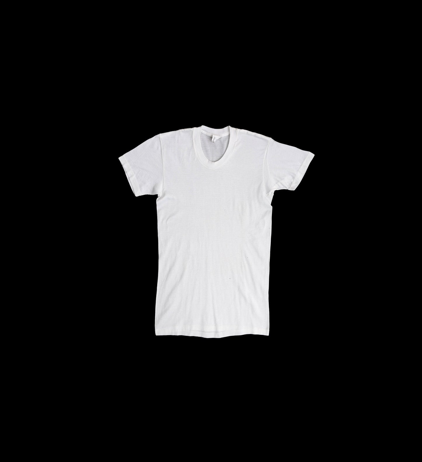Vintage White Crew Neck T-shirt by Golden Comfort / Estimated Era 60s - 70s