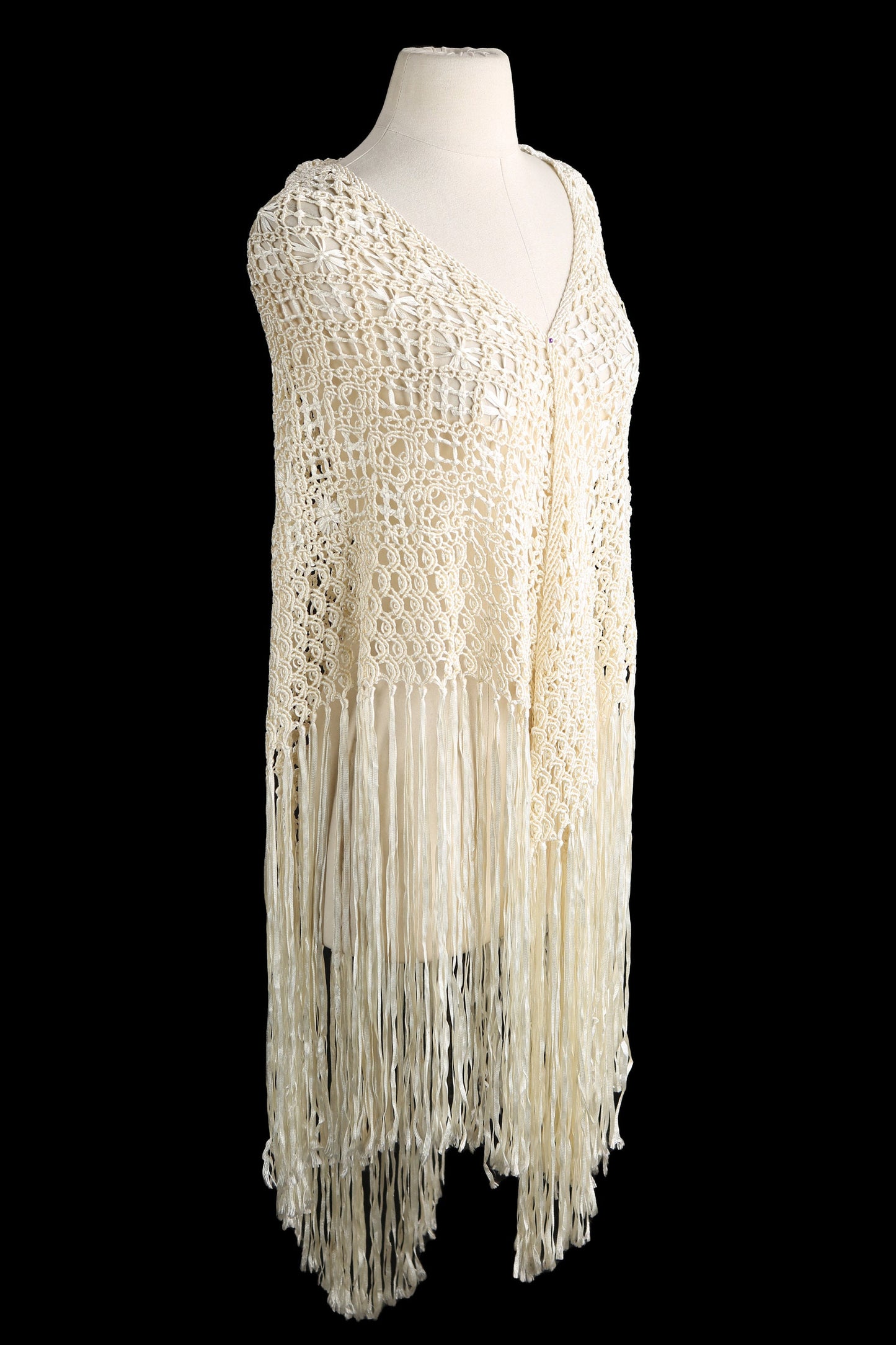 Vintage Women's Crochet Shawl