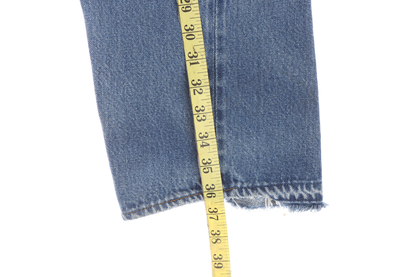 501 Levi's Jeans - Blue Medium Denim Wash - with Rose Patches - Distressed