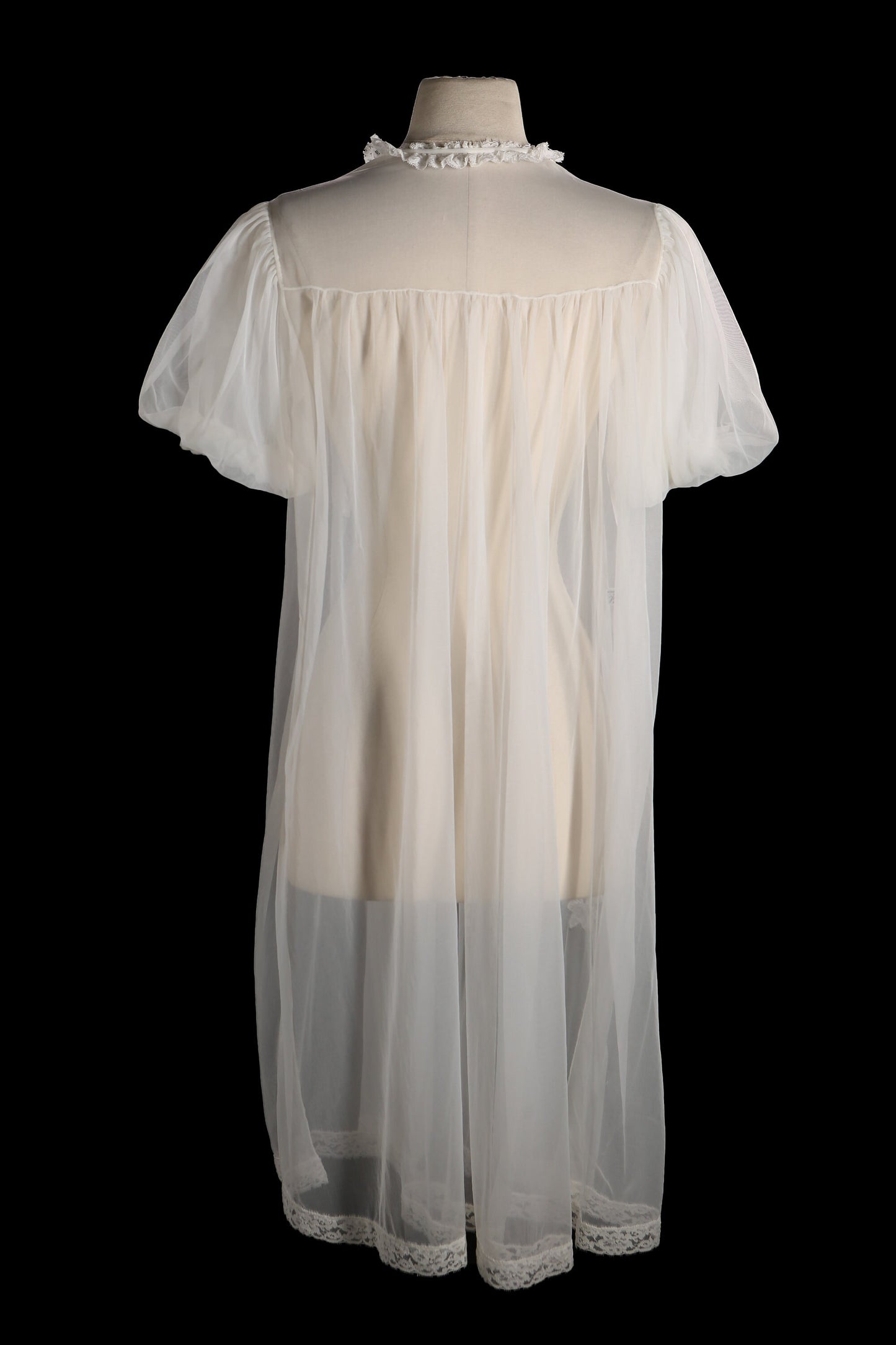 Vintage Women White Blouson Dress