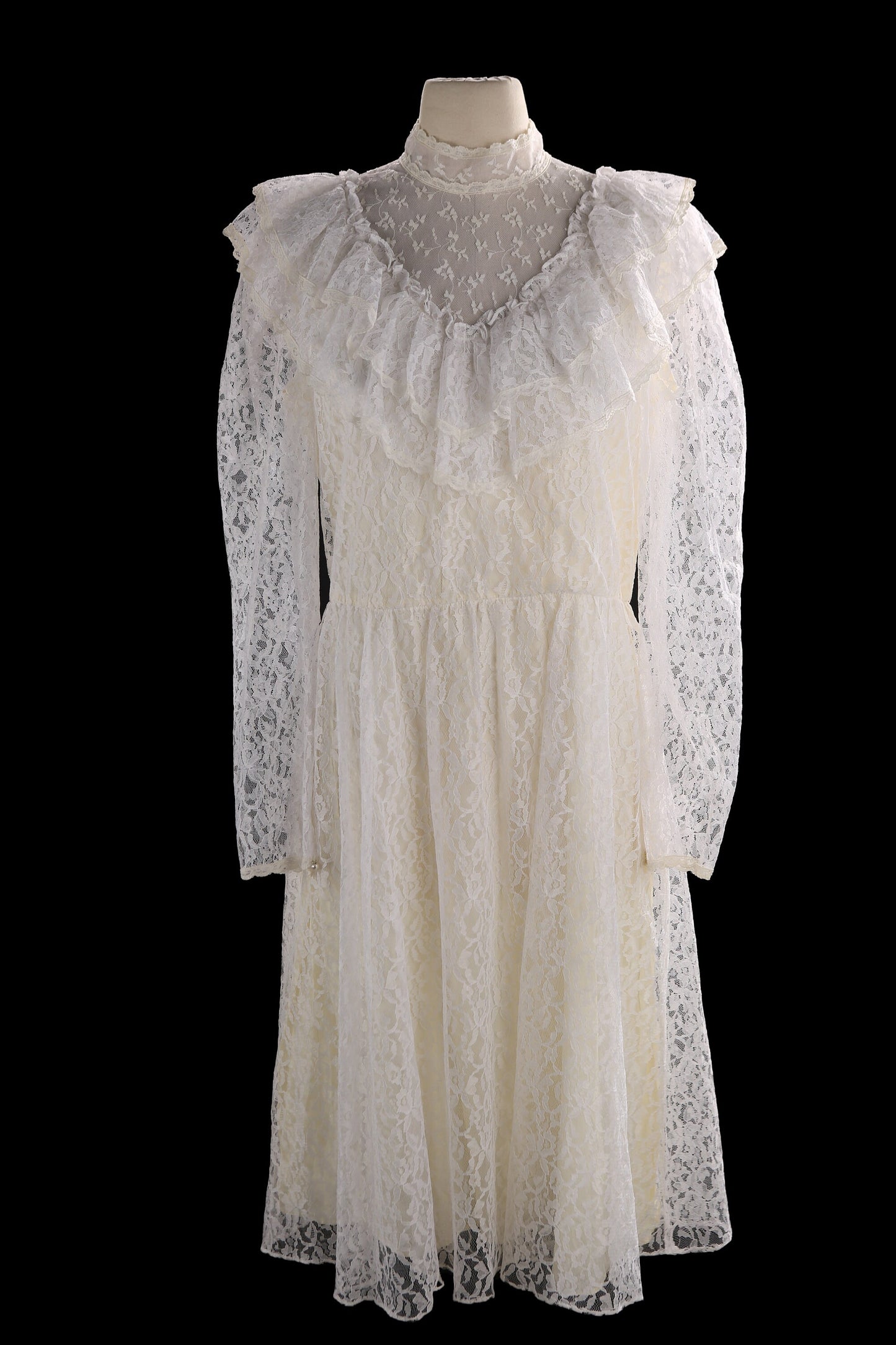 Vintage White Lace Prairie Dress