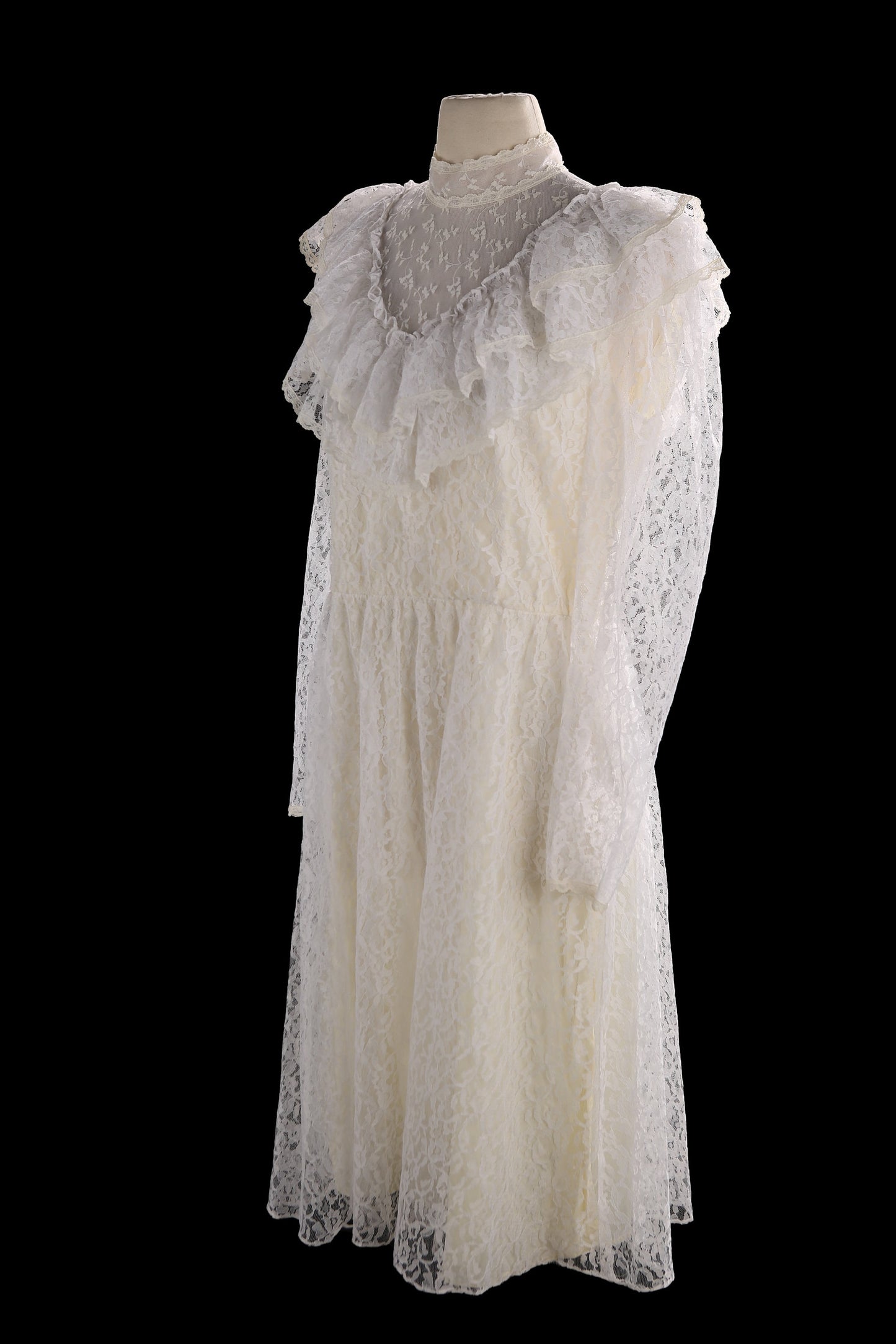 Vintage White Lace Prairie Dress