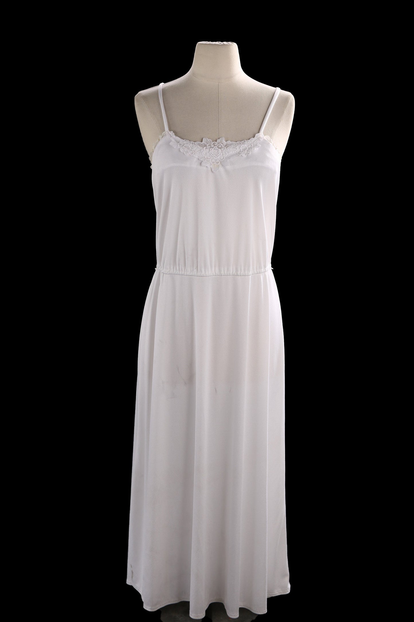 70s Women White Casual/ Summer Dress