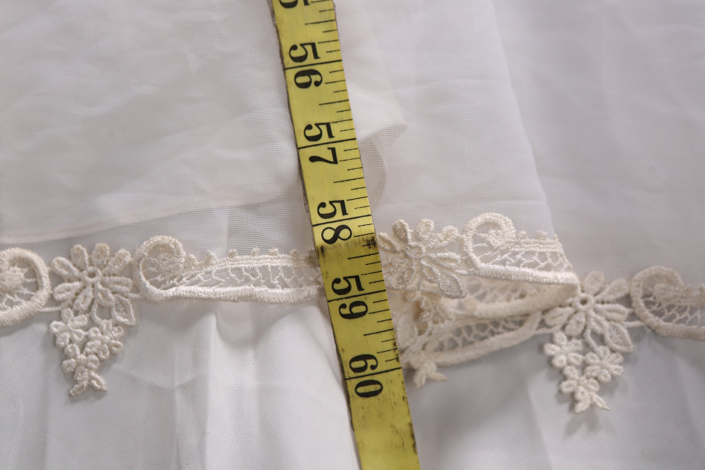 Vintage White Wedding Dress with Floor Length - Mande in USA by Union Made
