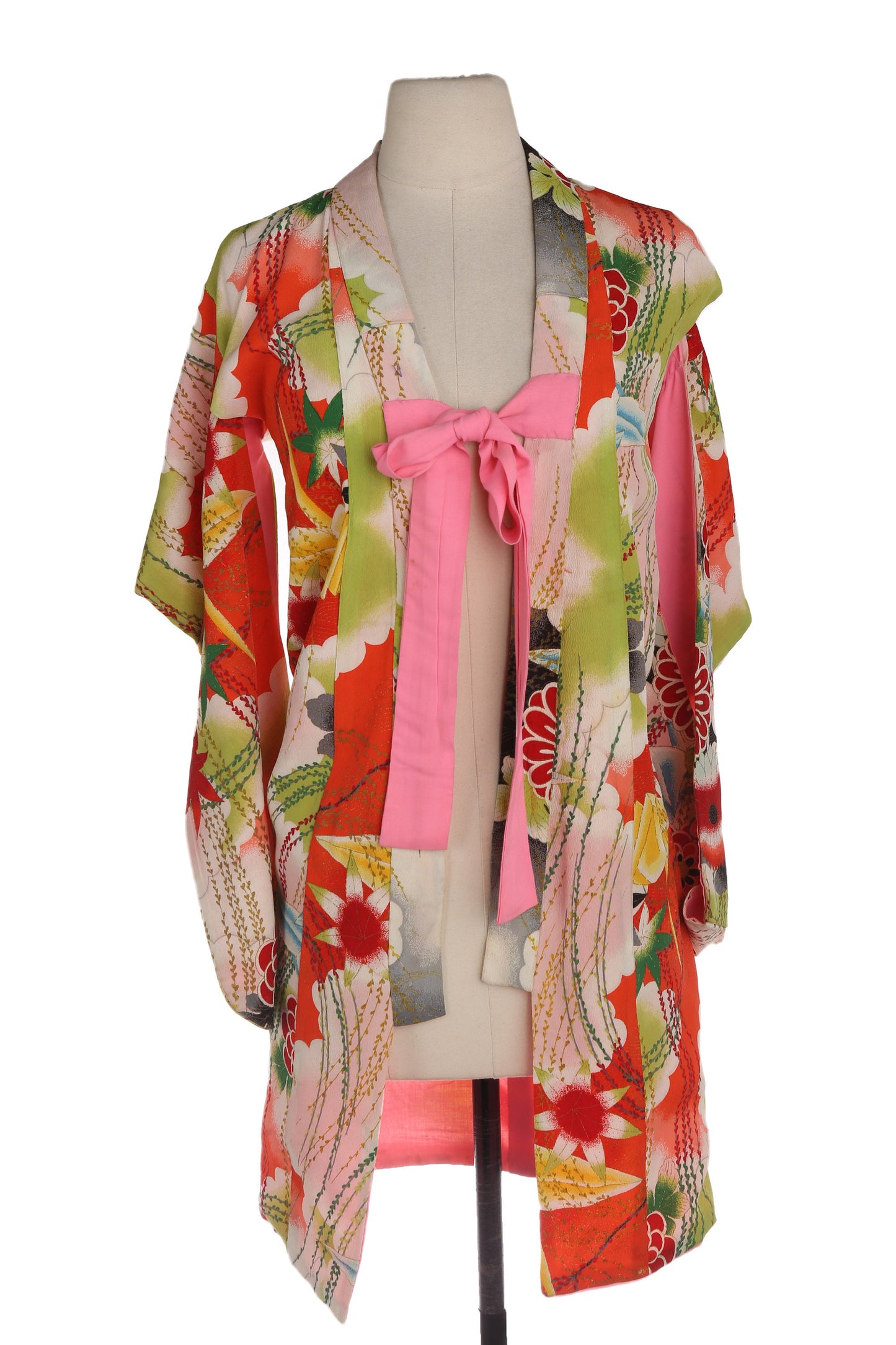 Vintage Pink Floral Kimono Robe