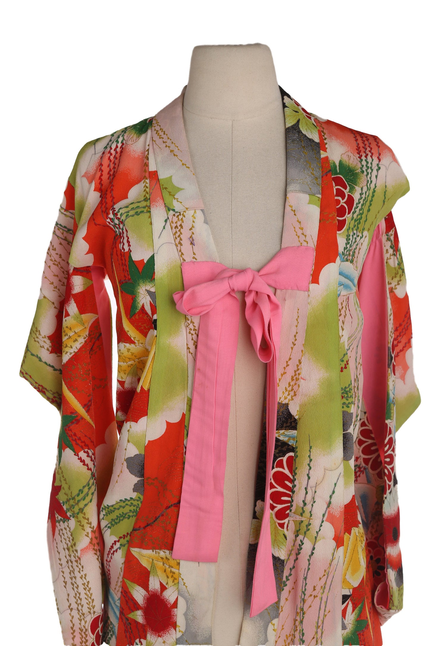 Vintage Pink Floral Kimono Robe
