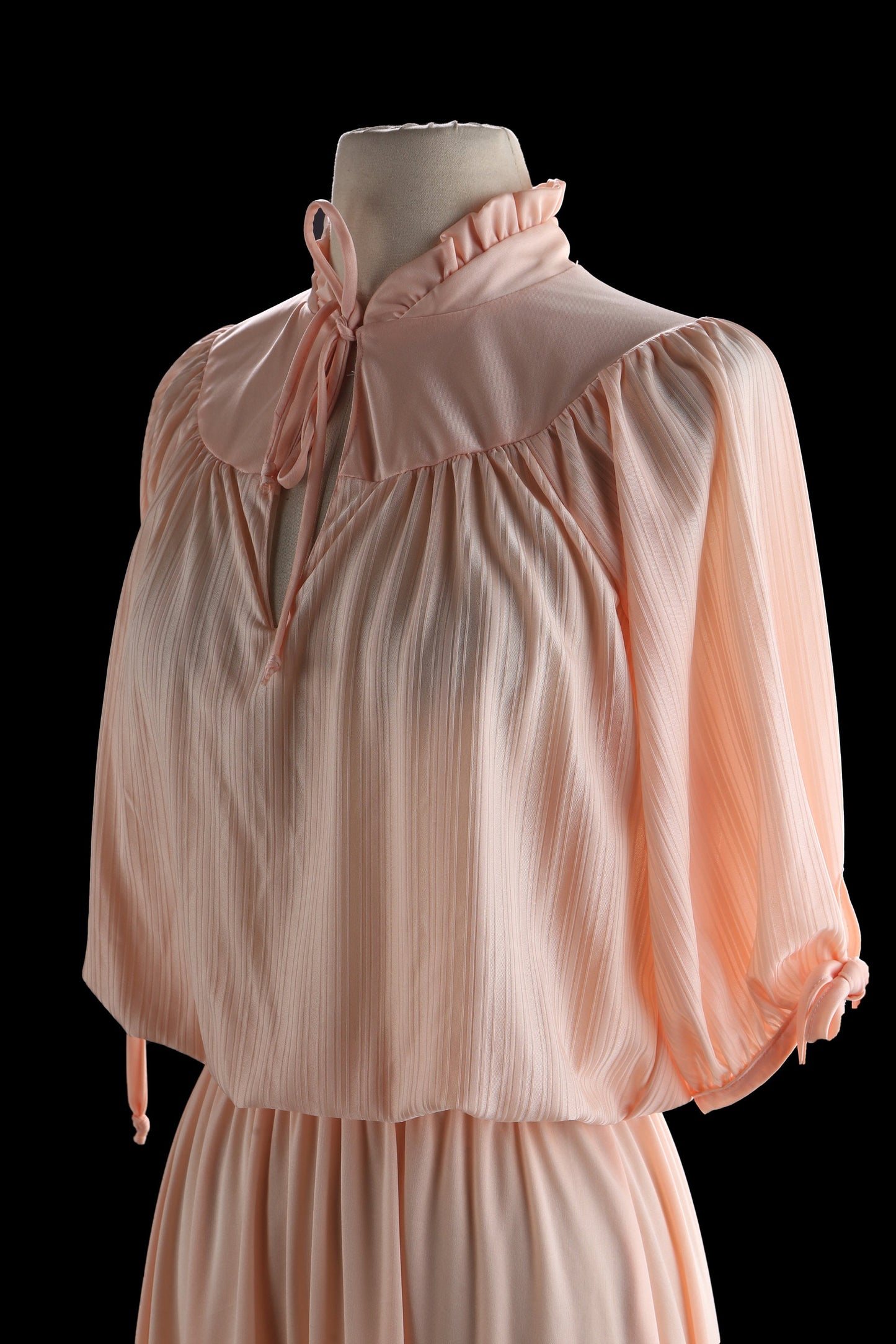 80s Women Pink Poly Casual Slip Dress