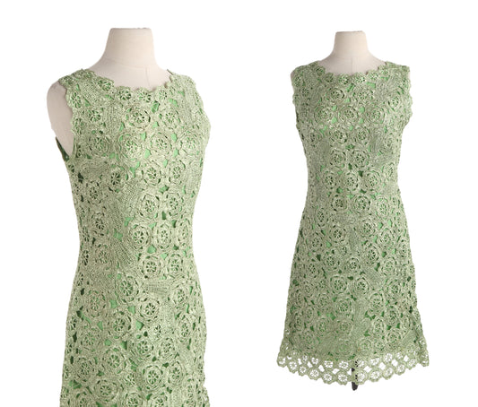 50s Women Green Casual Sheath Dress