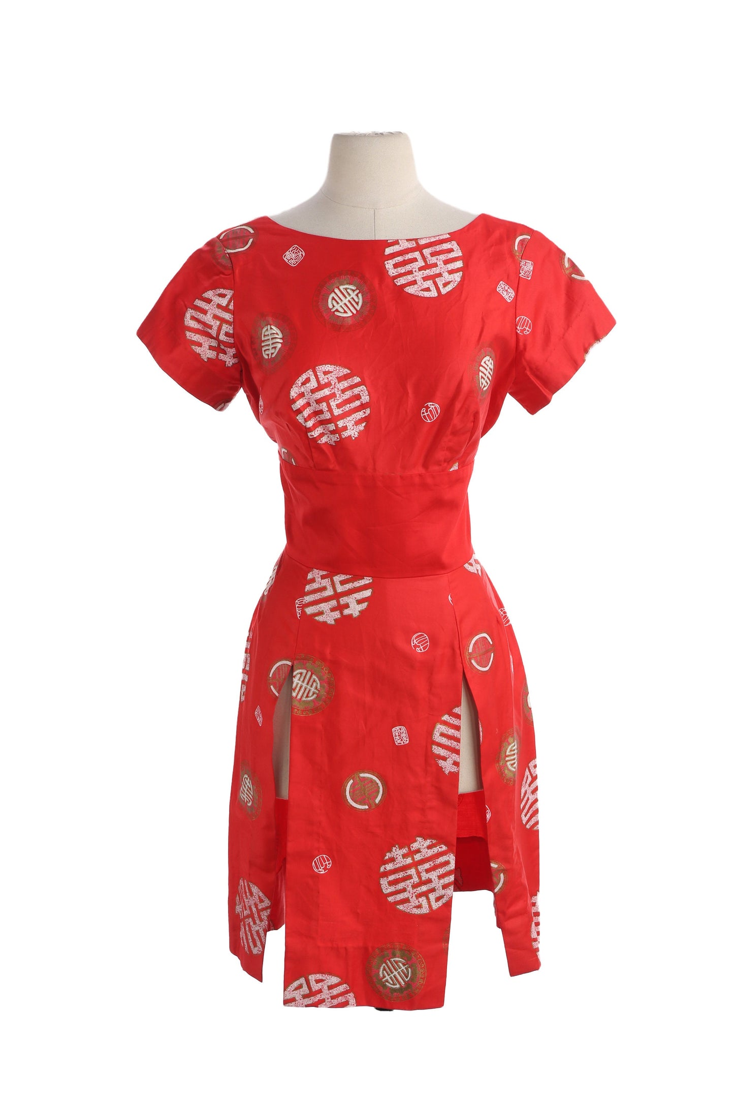 Vintage Women Red Casual Dress - Made in Honolulu by Waltah Clarke's Hawaiian Shop