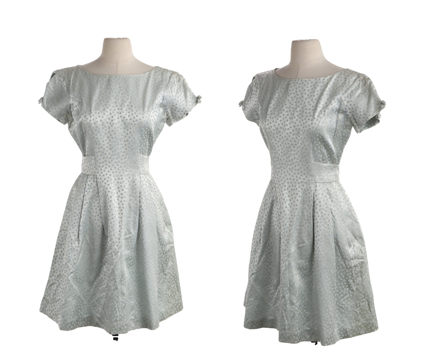50s Women Polka Dot Casual Dress by Leslie Fay