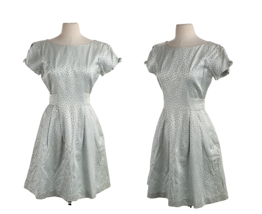 50s Women Polka Dot Casual Dress by Leslie Fay