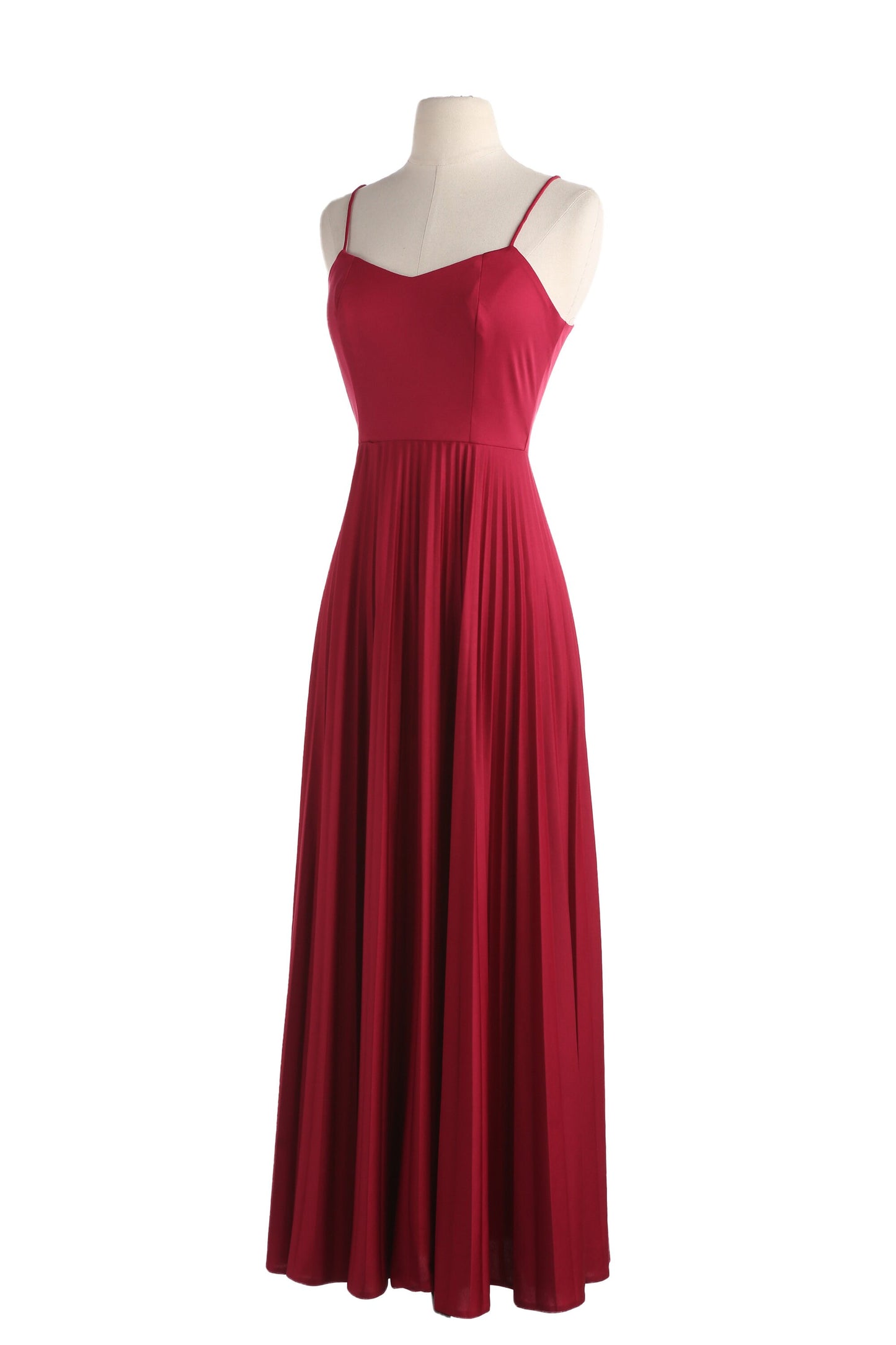 80s Women Evening Red Poly Dress