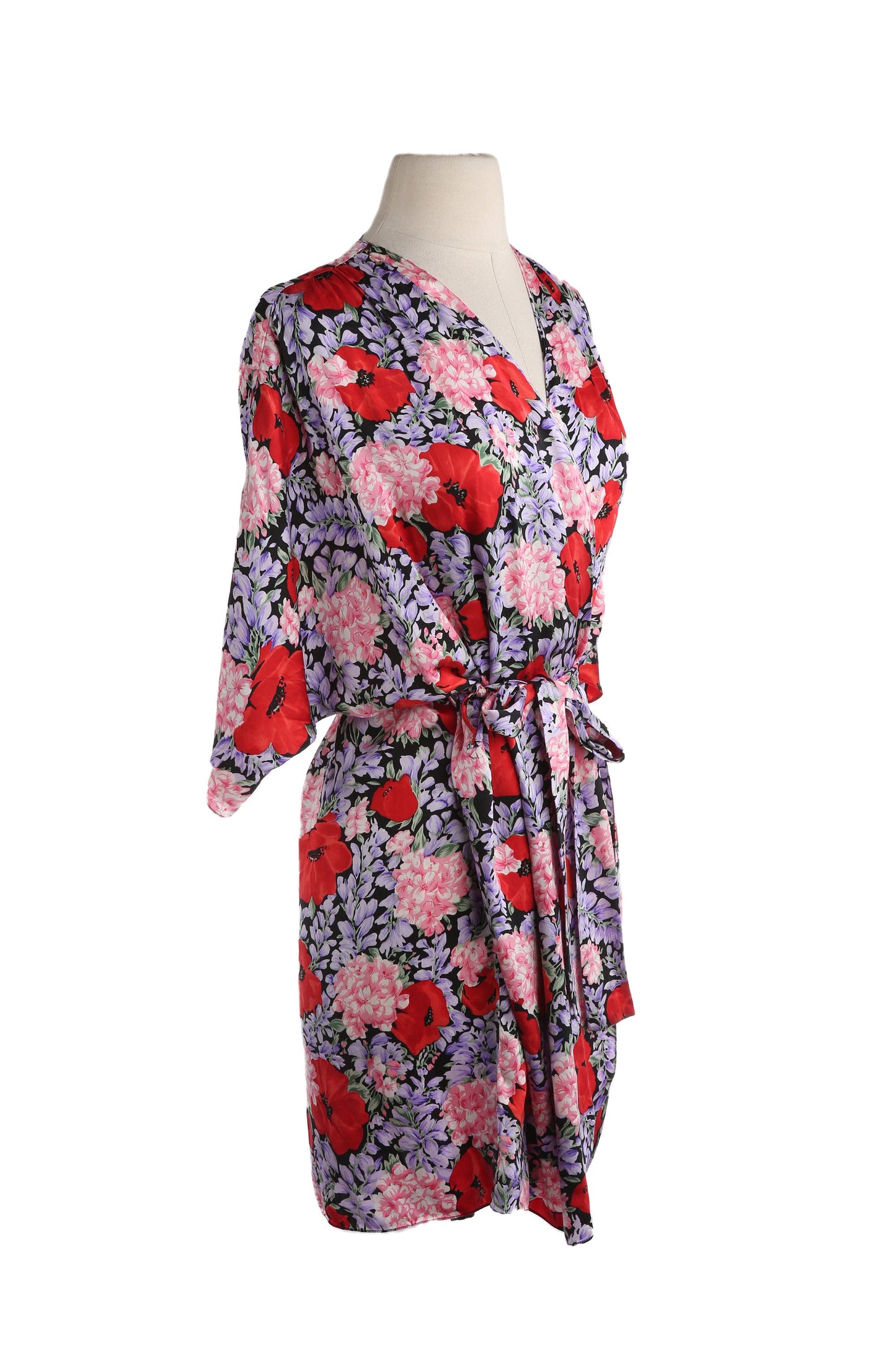 Women's Floral Print Nightgown Robe - Era 1990s