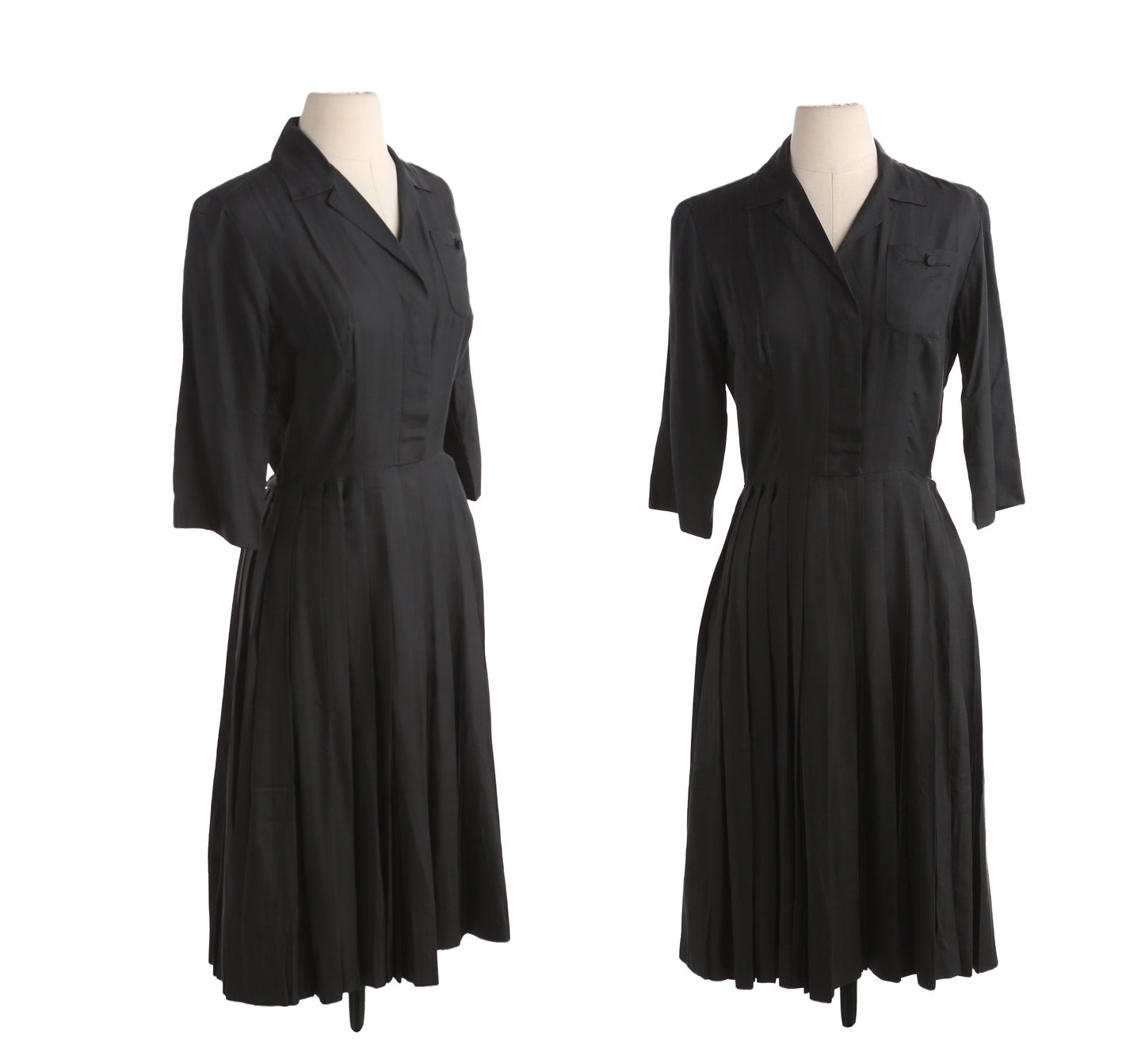 50s Women Black Casual Dress