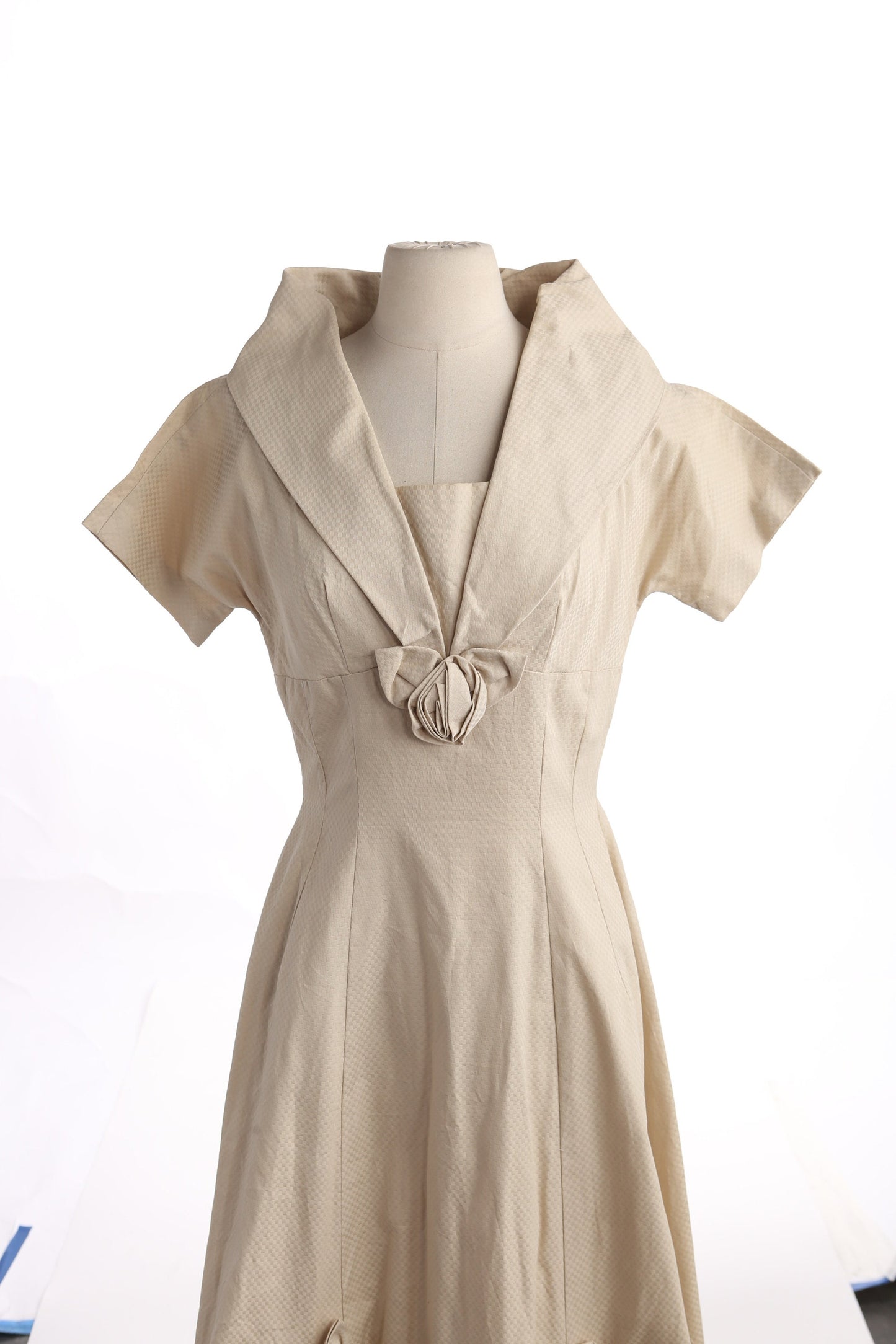 50s Women Biege Casual - Evening Dress