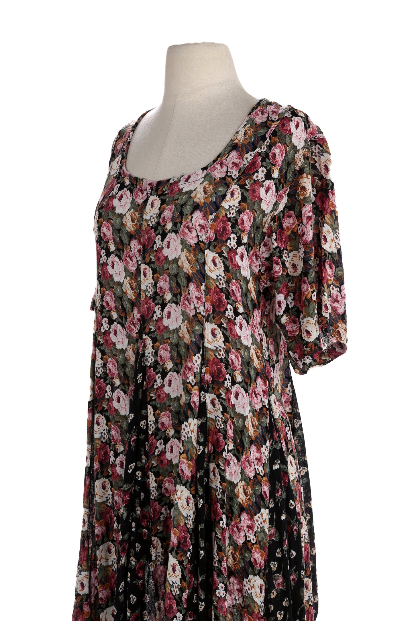 90s Women Floral Print Summer / Casual Dress