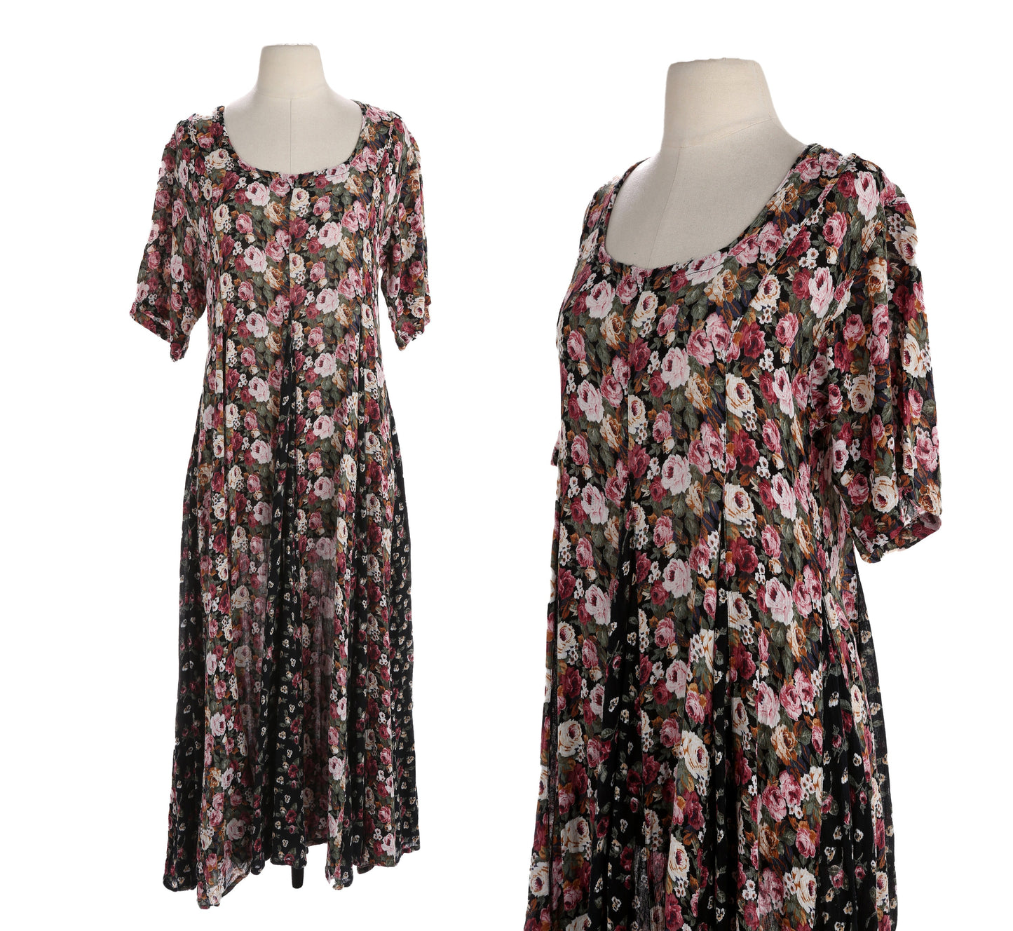 90s Women Floral Print Summer / Casual Dress