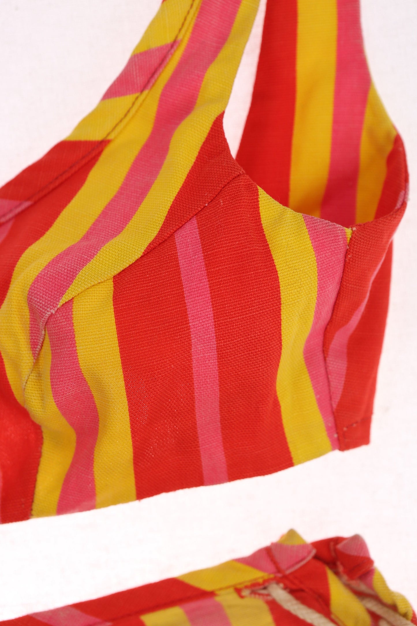 Vintage Women's Striped Swimsuit / Estimated Era 60s - 70s