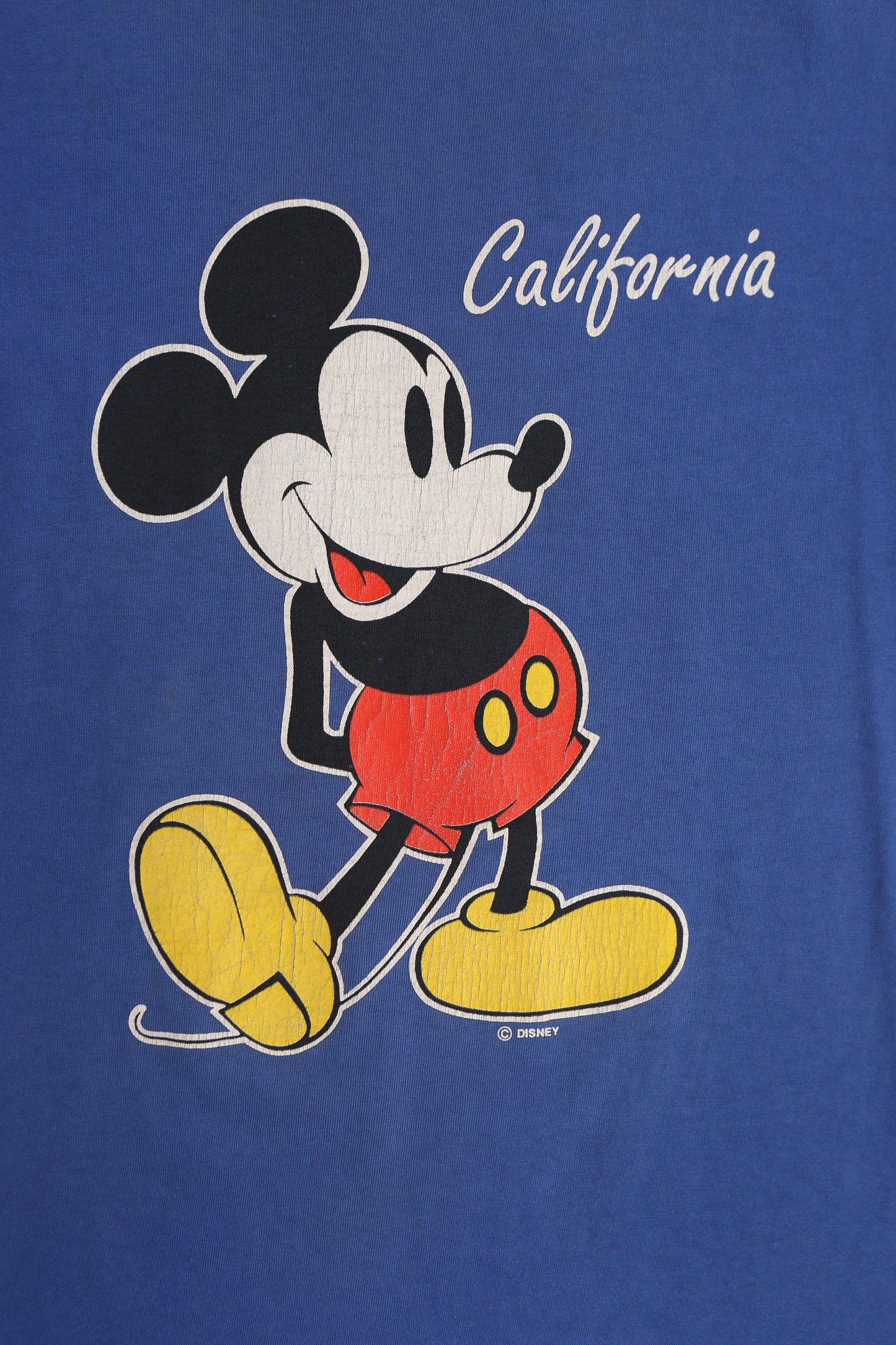 Vintage Mickey Mouse Blue Graphic T-shirt