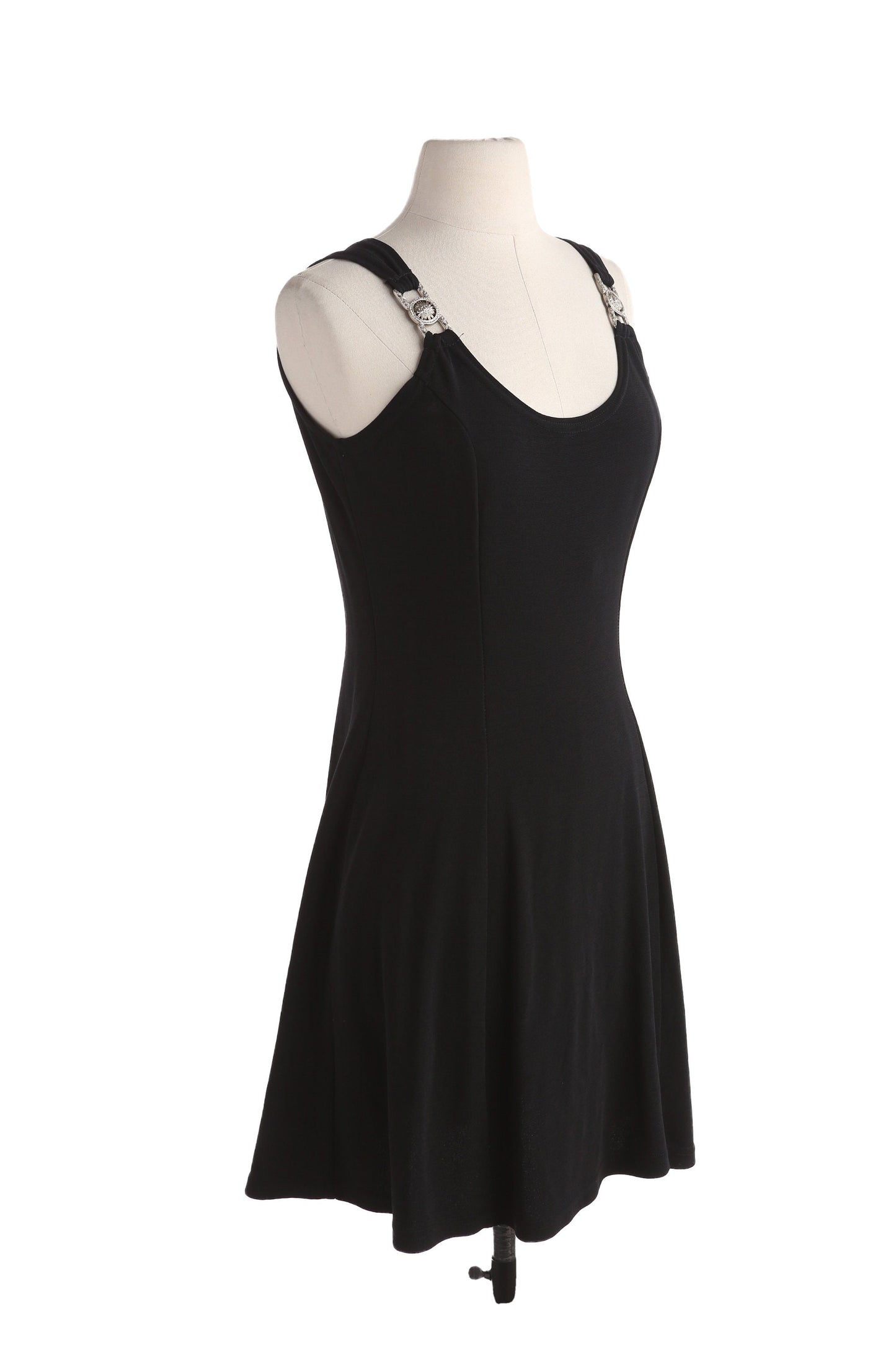 90s Women Black Evening Dress