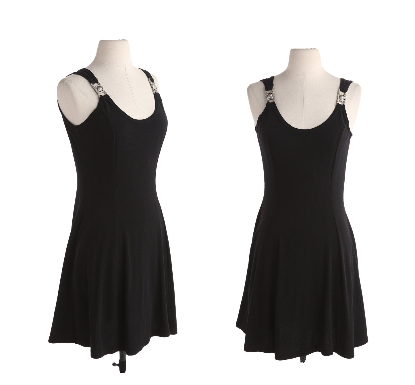 90s Women Black Evening Dress