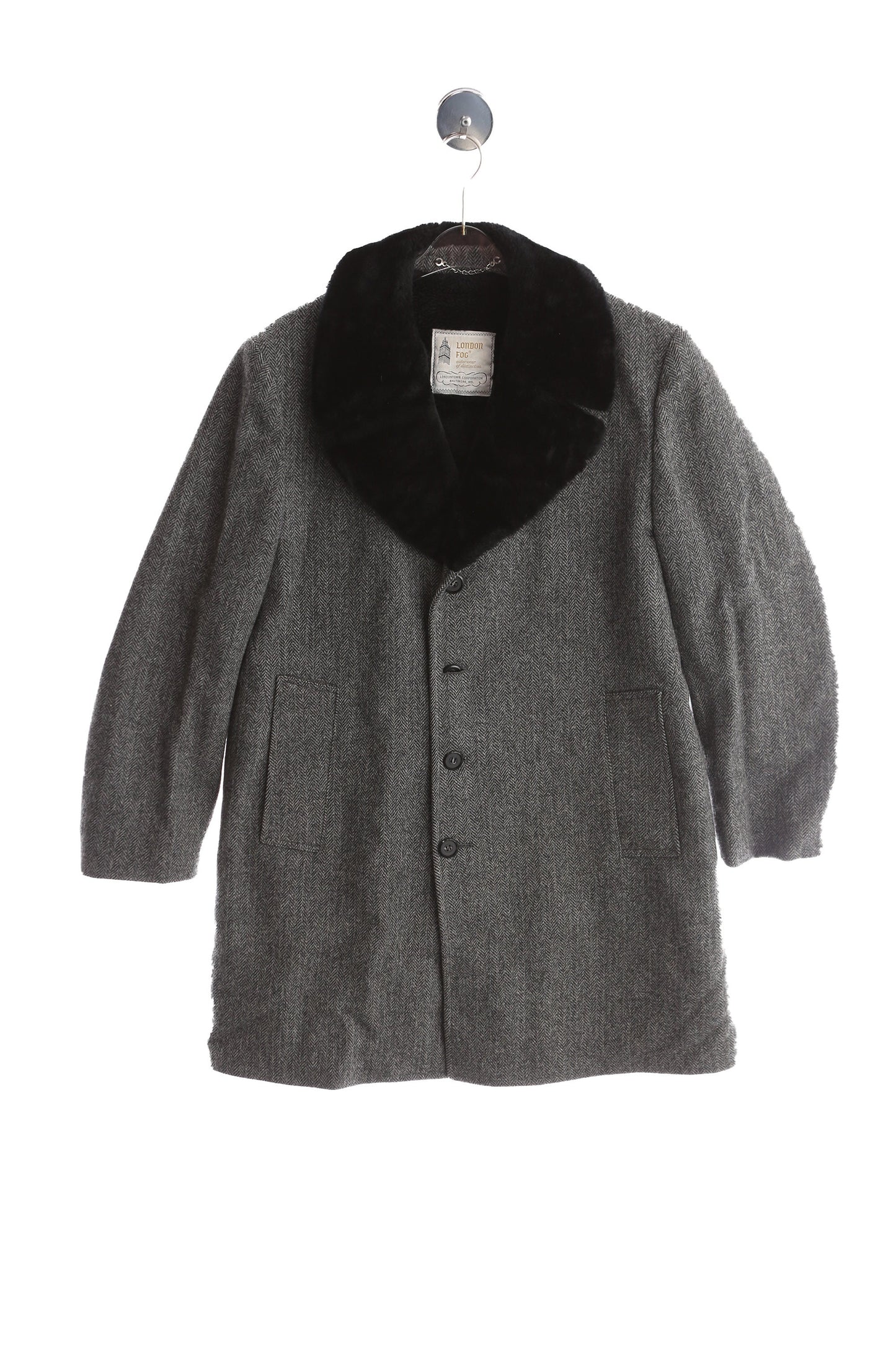 Vintage Men's Gray Winter Coat byb London Fog