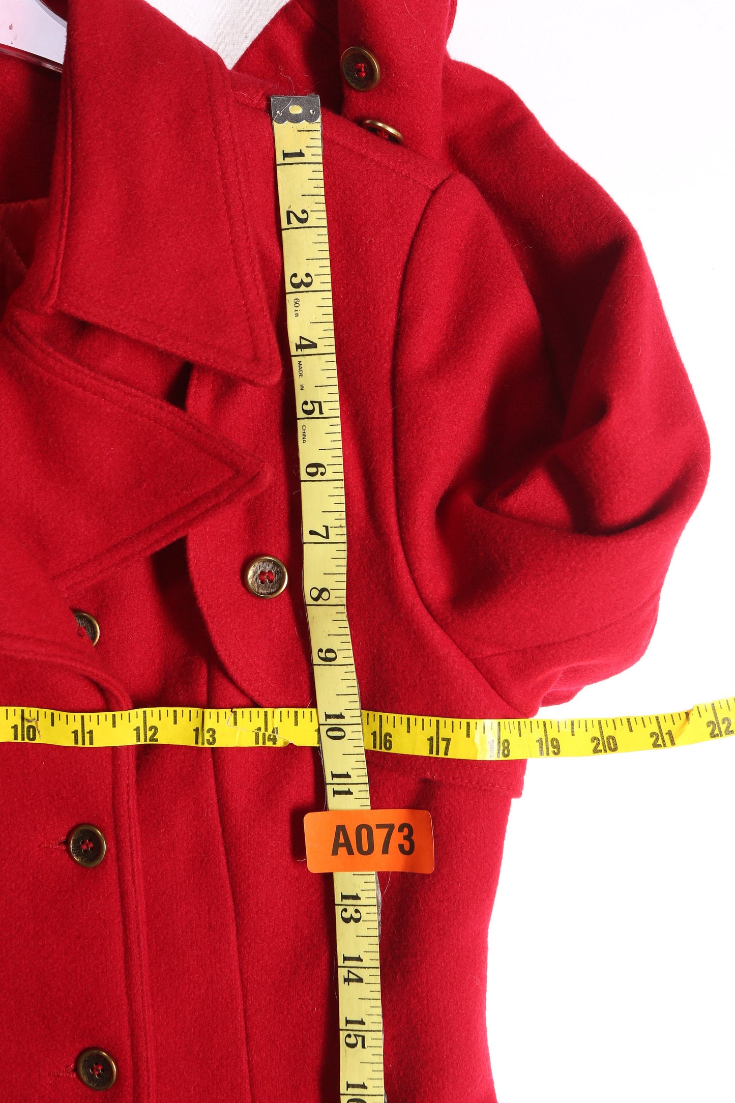 Vintage Women's Red Trench Coat by Susan Lynn