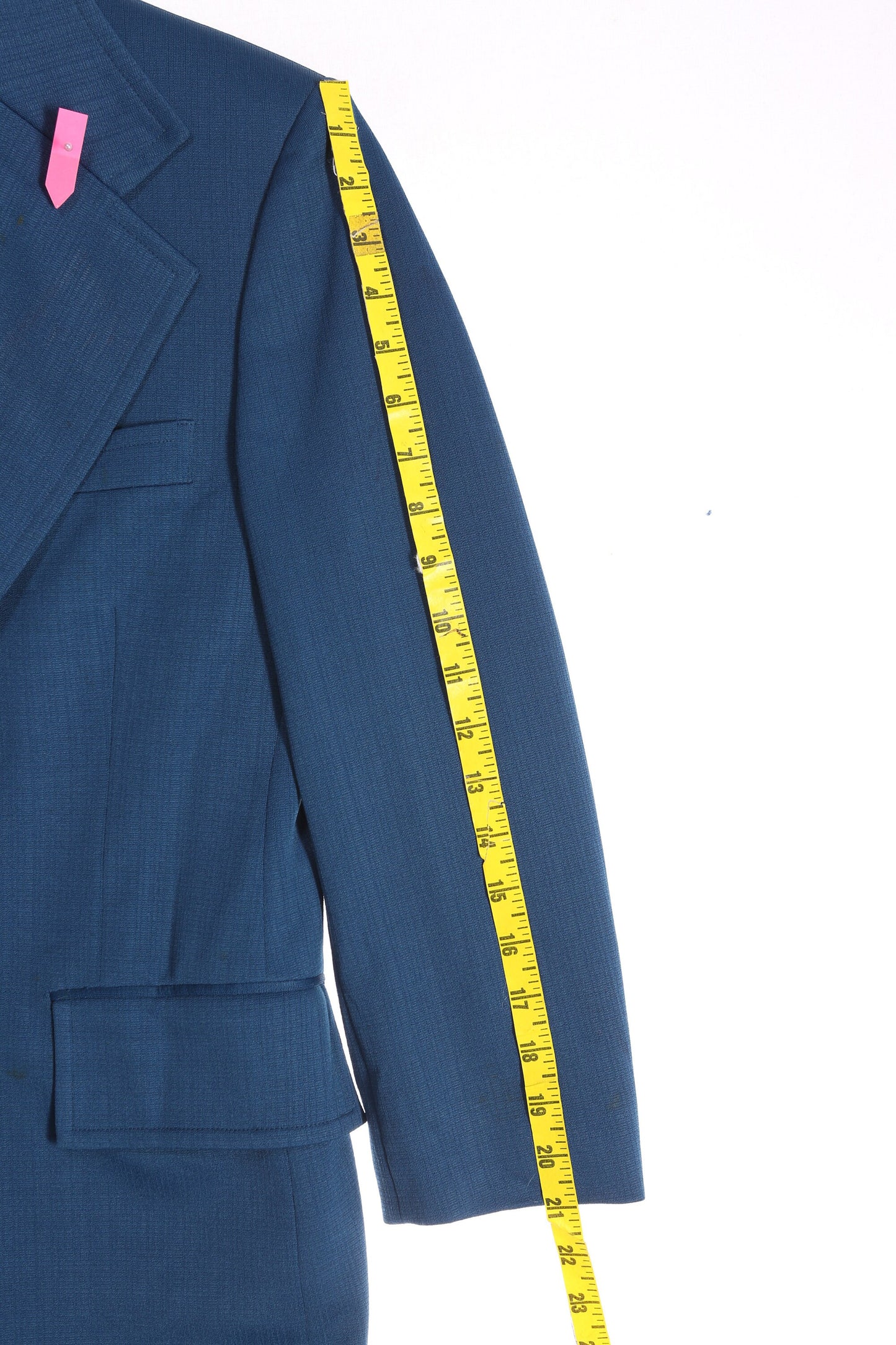 70s Men Blue Polyester Casual Suit