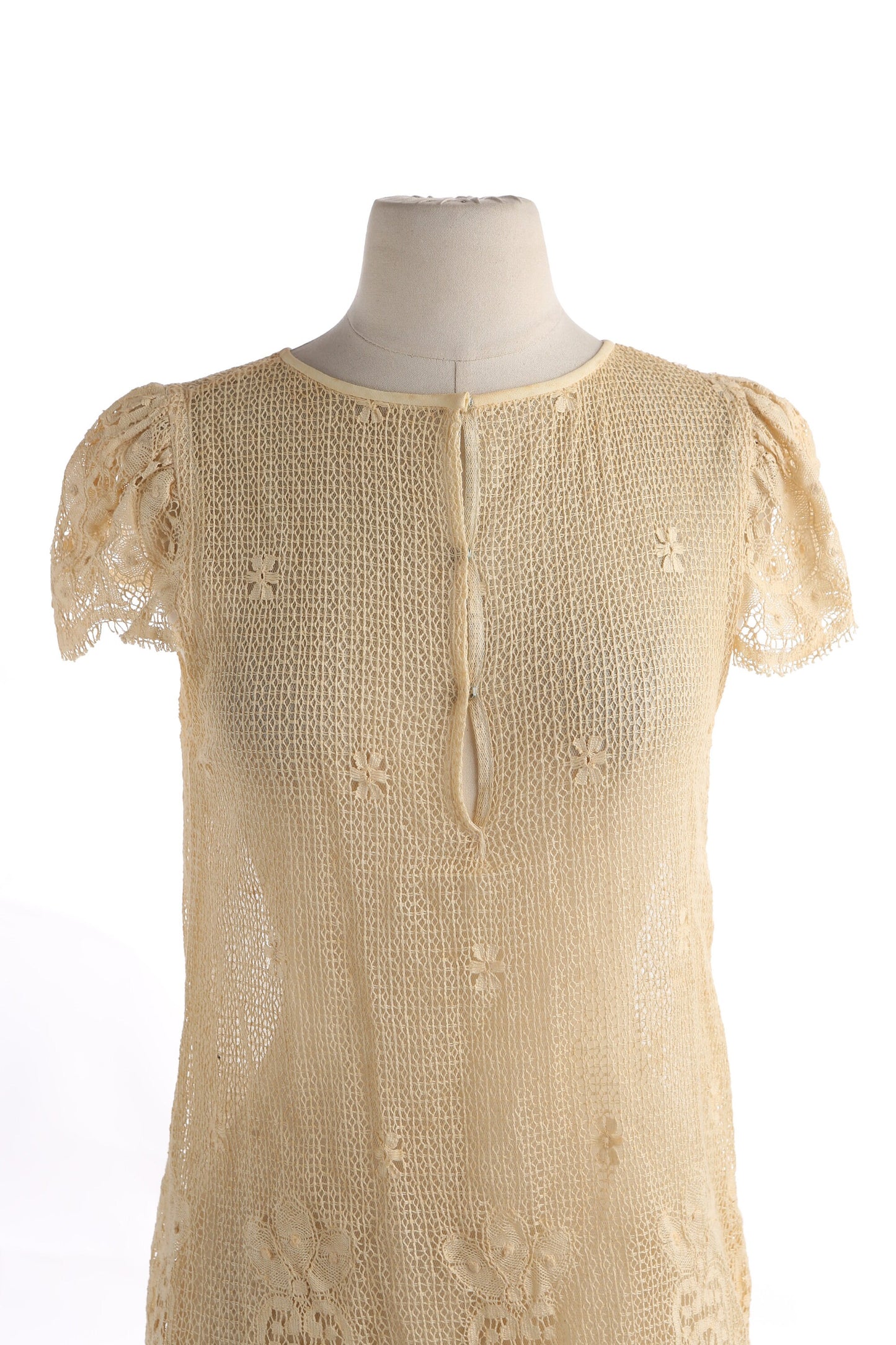 Vintage Women Crochet Dress - Estimated Era 80s - 90s