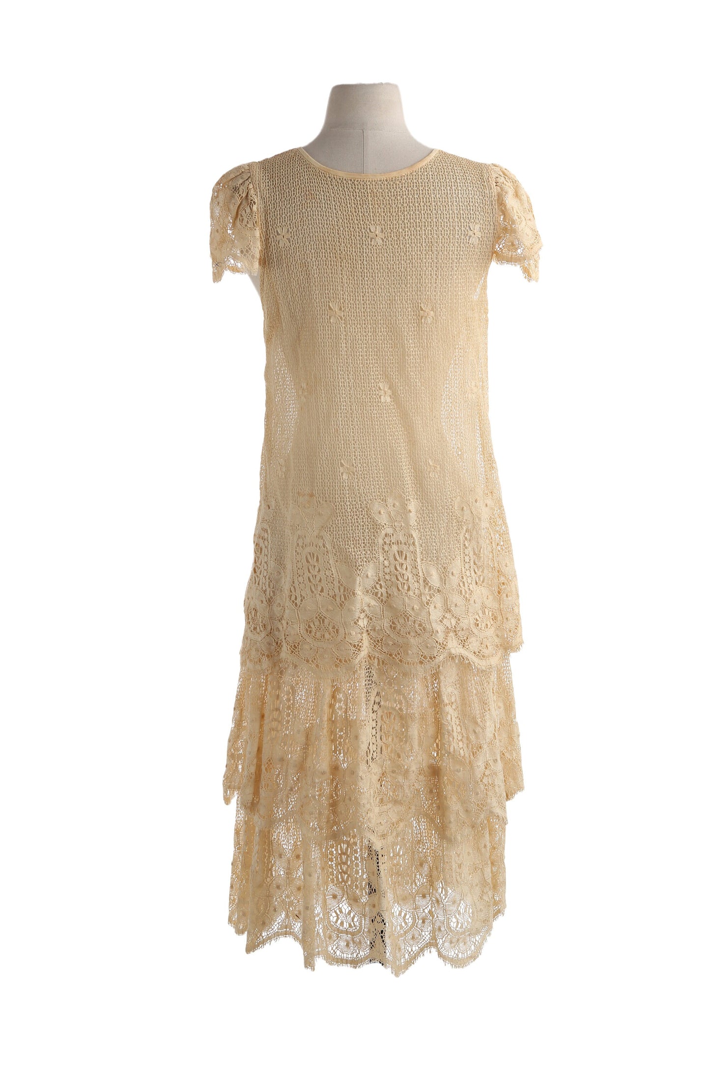 Vintage Women Crochet Dress - Estimated Era 80s - 90s