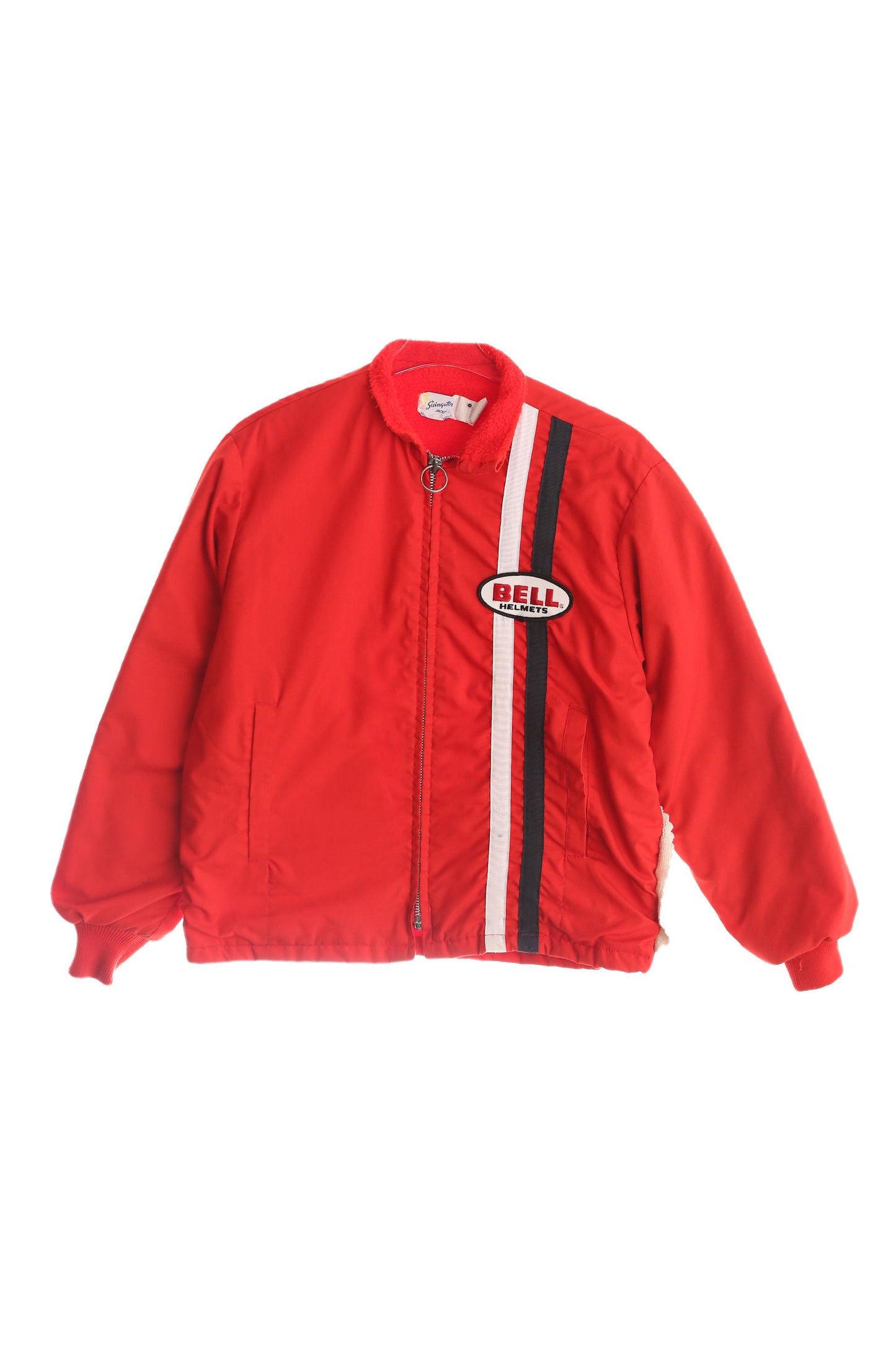 Vintage Nylon Racing Jacket with Bell Helmets Patch / Estimated Era 70's - 80's