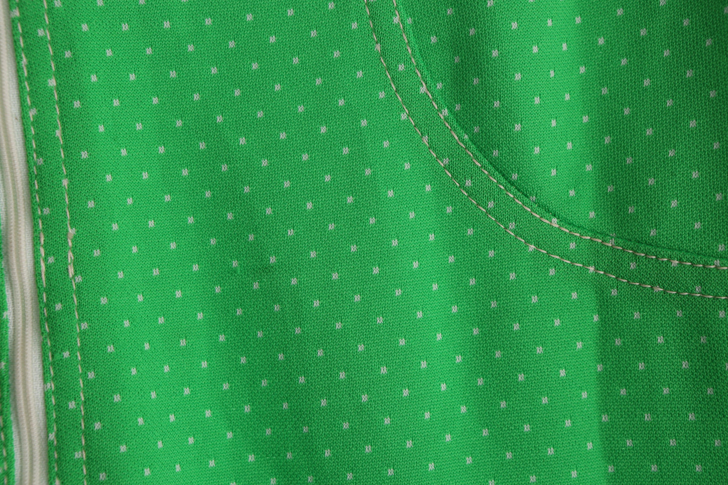 70s Women White Polka Dot Jumpsuit