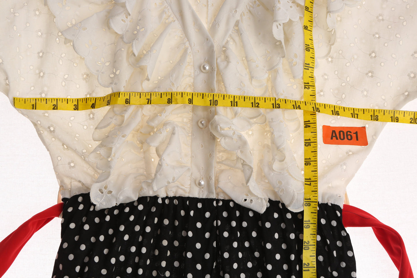 Vintage Women White Polka Dot Ruffle Top Casual Jumpsuit