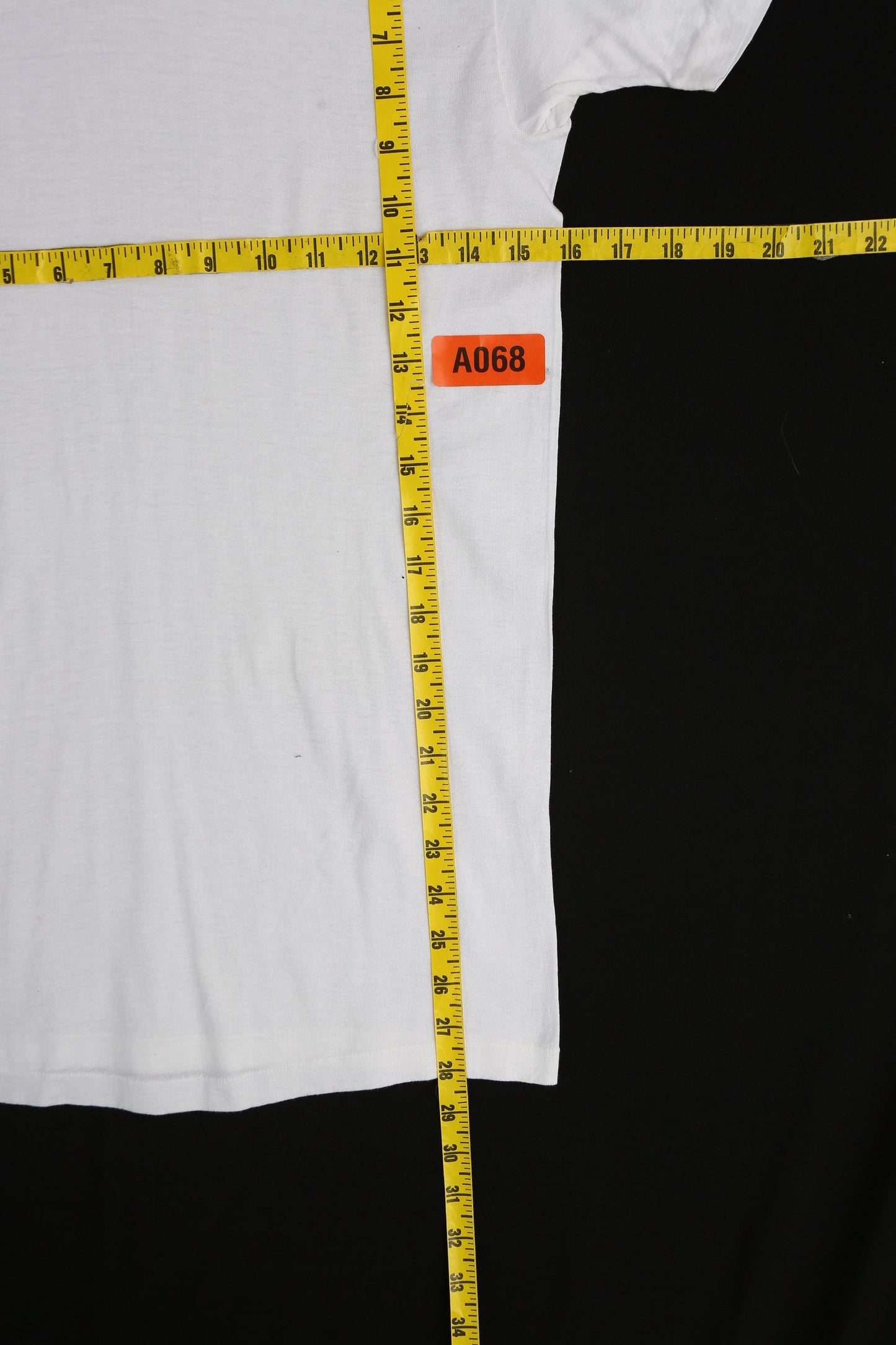 Vintage White Crew Neck T-shirt by Golden Comfort / Estimated Era 60s - 70s