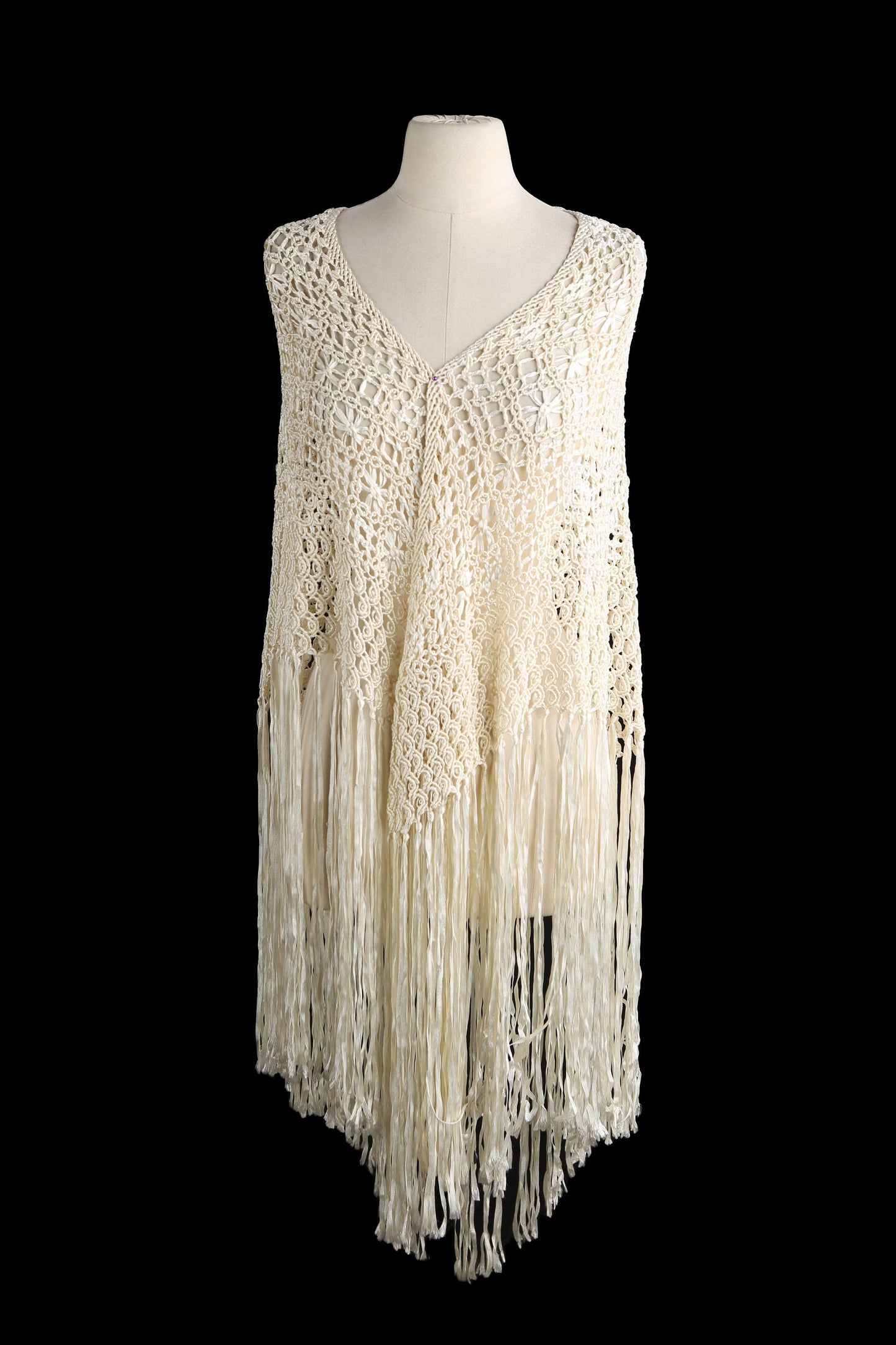 Vintage Women's Crochet Shawl