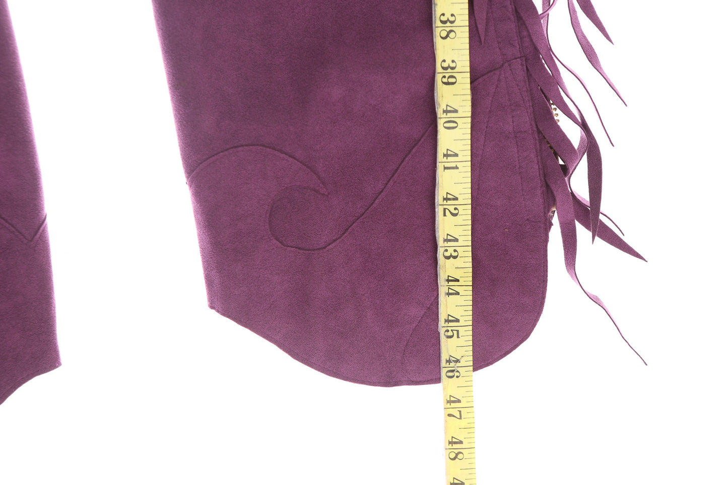 Vintage Women's Purple Suede Fringe Western Chaps