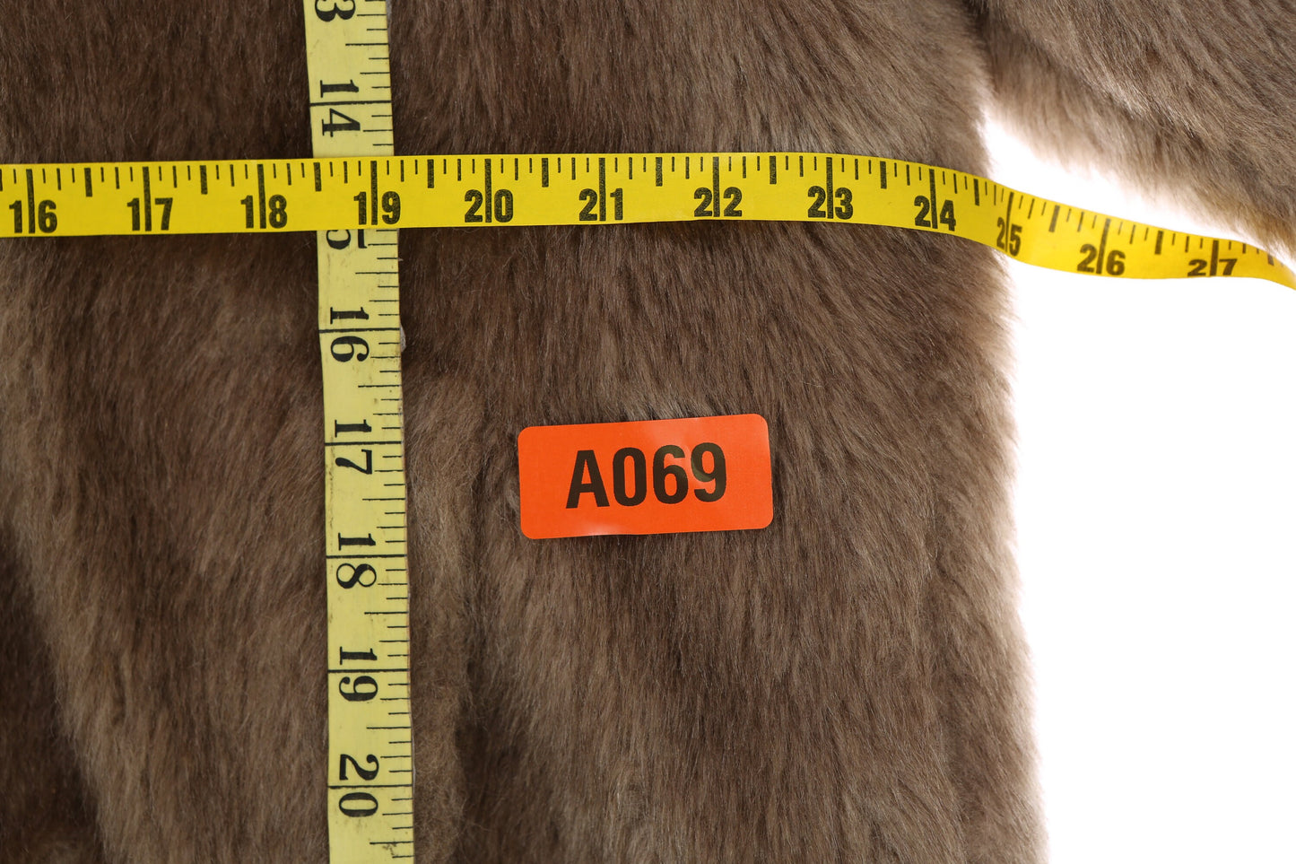 Vintage Men's Brown Faux Fur Down Hooded Jacket