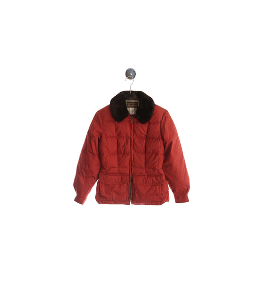 Vintage Women's Down jacket with Faur Fur Collar by Eddie Bawer