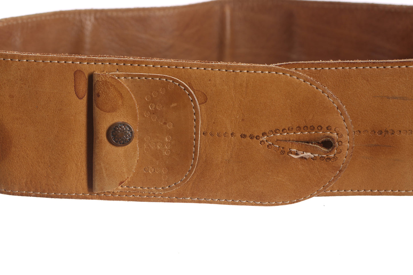 Vintage Guitar Brown Leather Strap