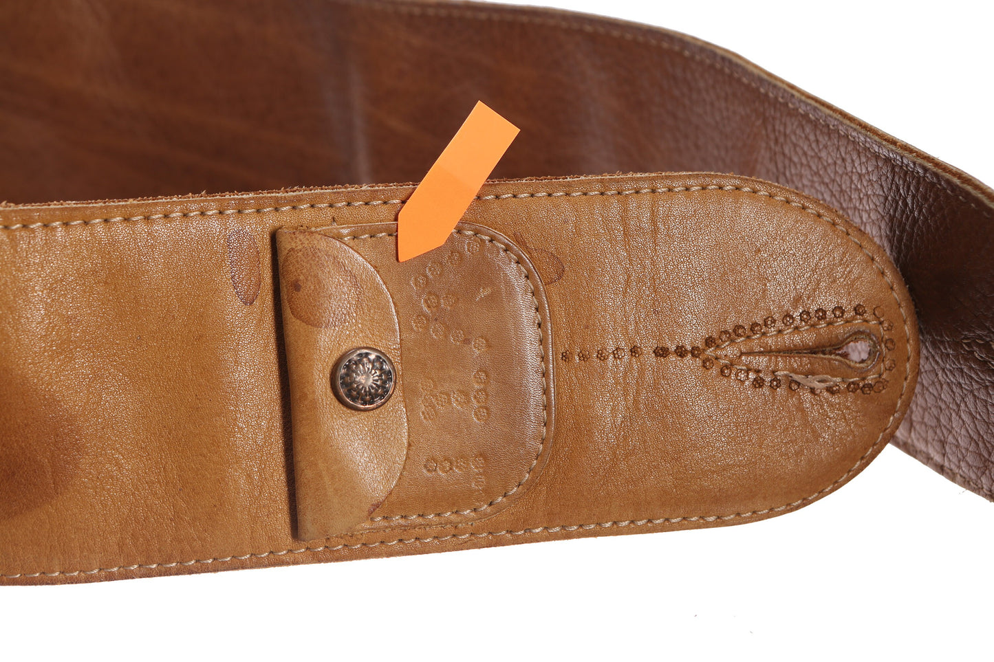 Vintage Guitar Brown Leather Strap