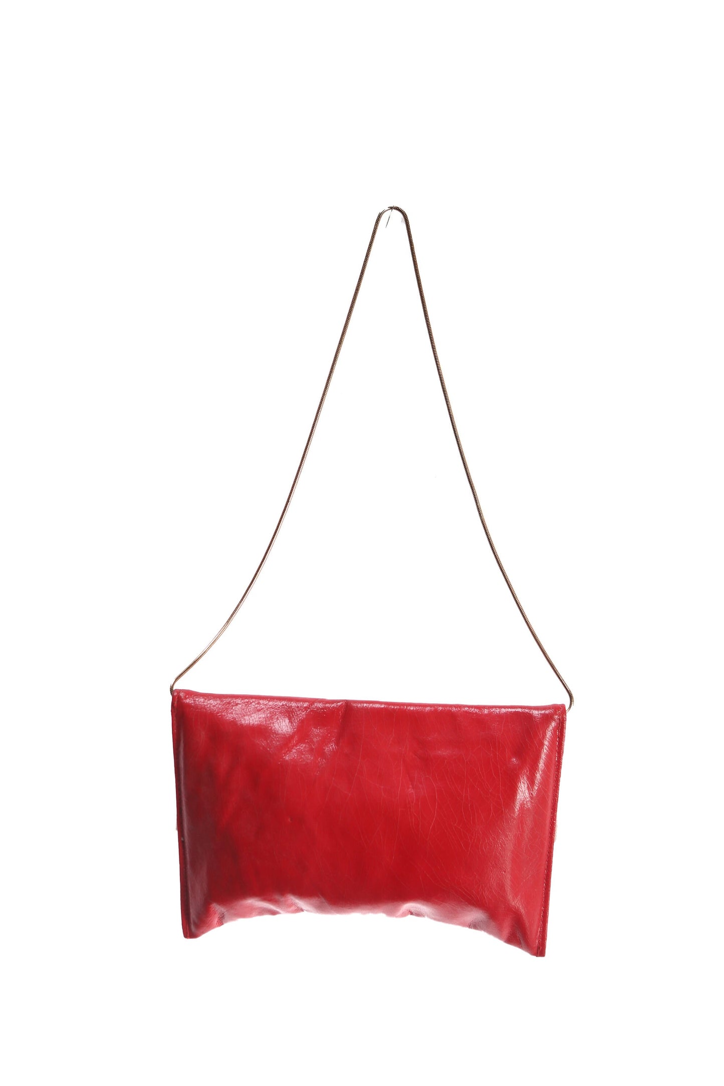 Vintage Red Leather Shoulder Bag
